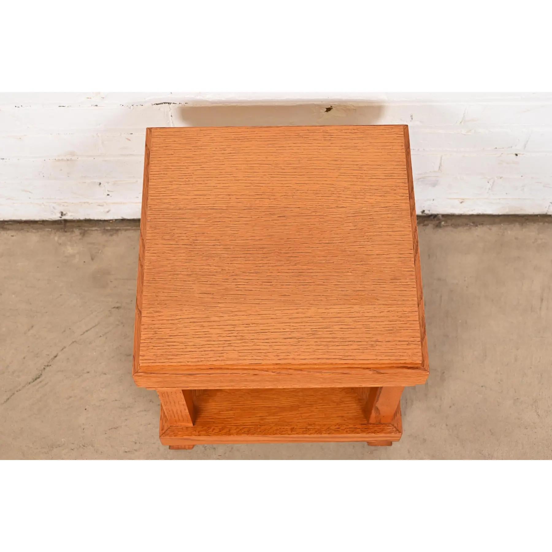 Frank Lloyd Wright Style Mission Oak Arts and Crafts Occasional Side Table 2