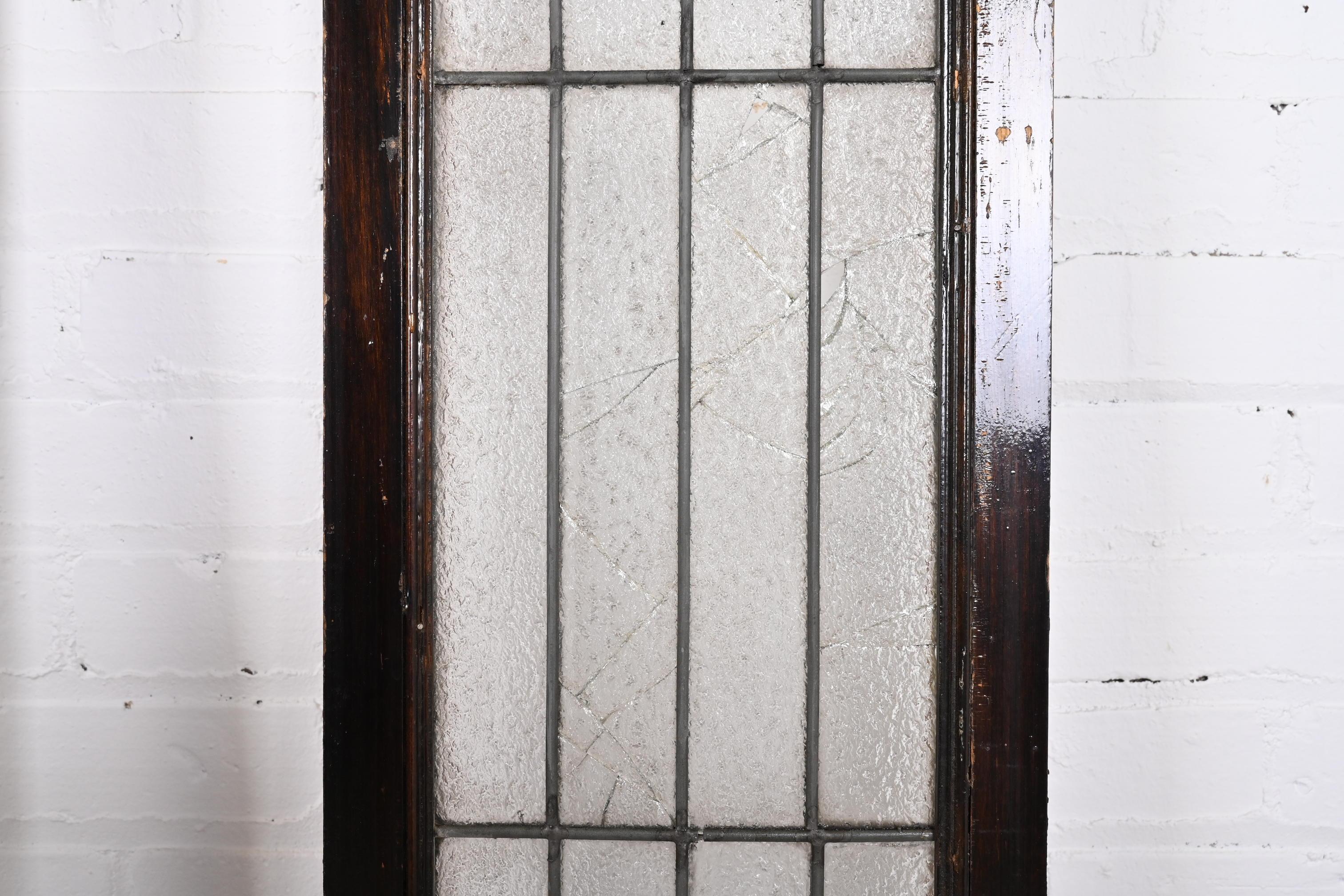 Frank Lloyd Wright Style Prairie School Arts & Crafts Stained Glass Windows 2
