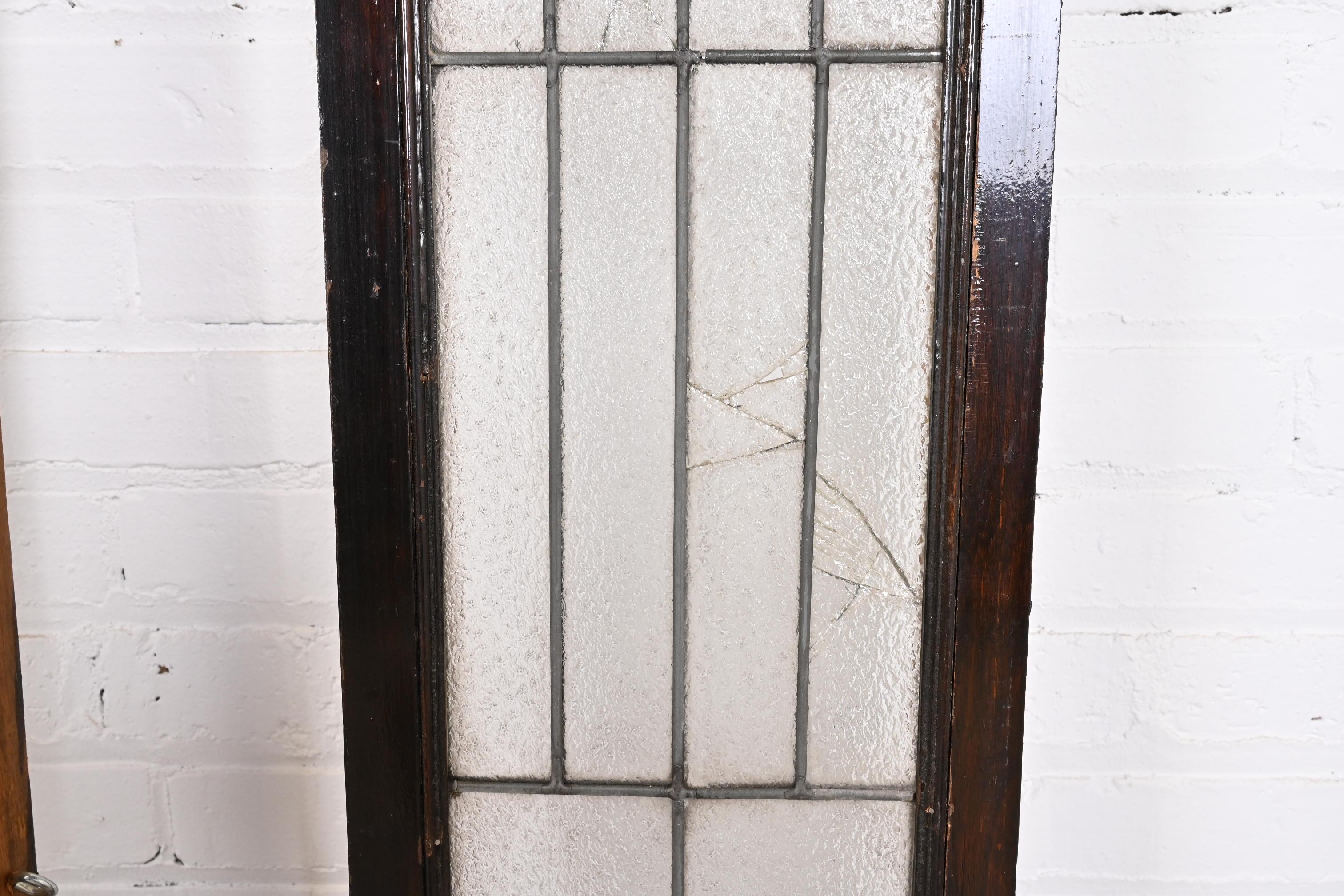 Frank Lloyd Wright Style Prairie School Arts & Crafts Stained Glass Windows 3