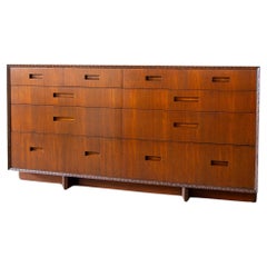 Frank Lloyd Wright Taliesin 10 drawer Dresser for Heritage Henredon in Mahogany