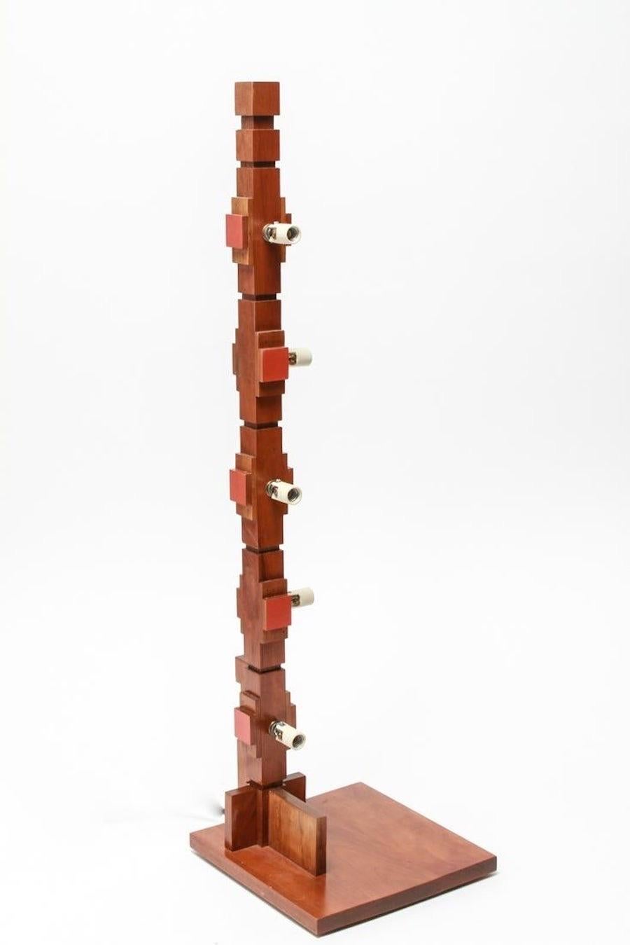 Frank Lloyd Wright Cherry Taliesin 3 Table Lamp, Yamagiwa Japan , 1933, 1994 1