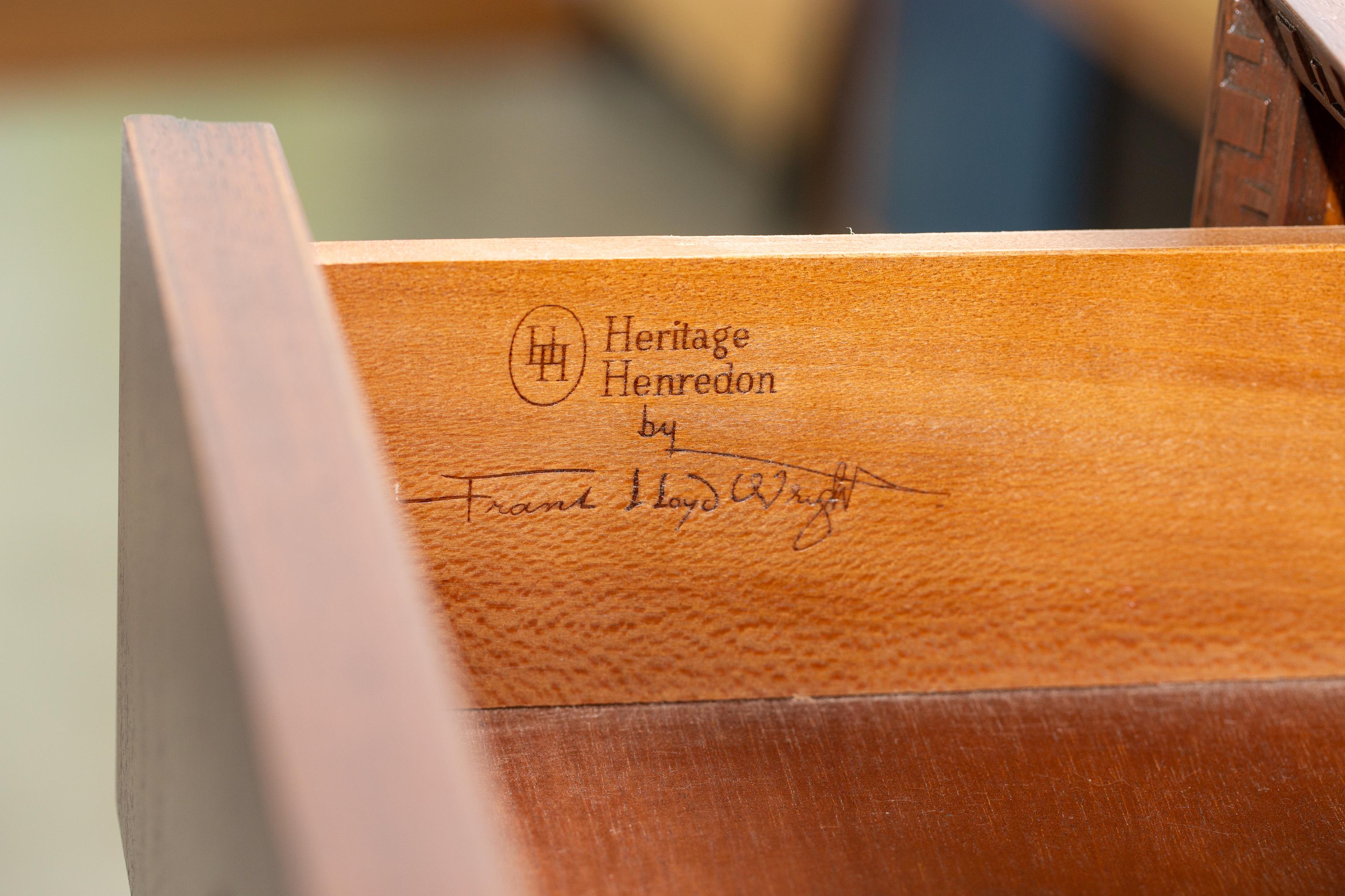 Frank Lloyd Wright Taliesin Chest of Drawers for Heritage Henredon Mahogany 4