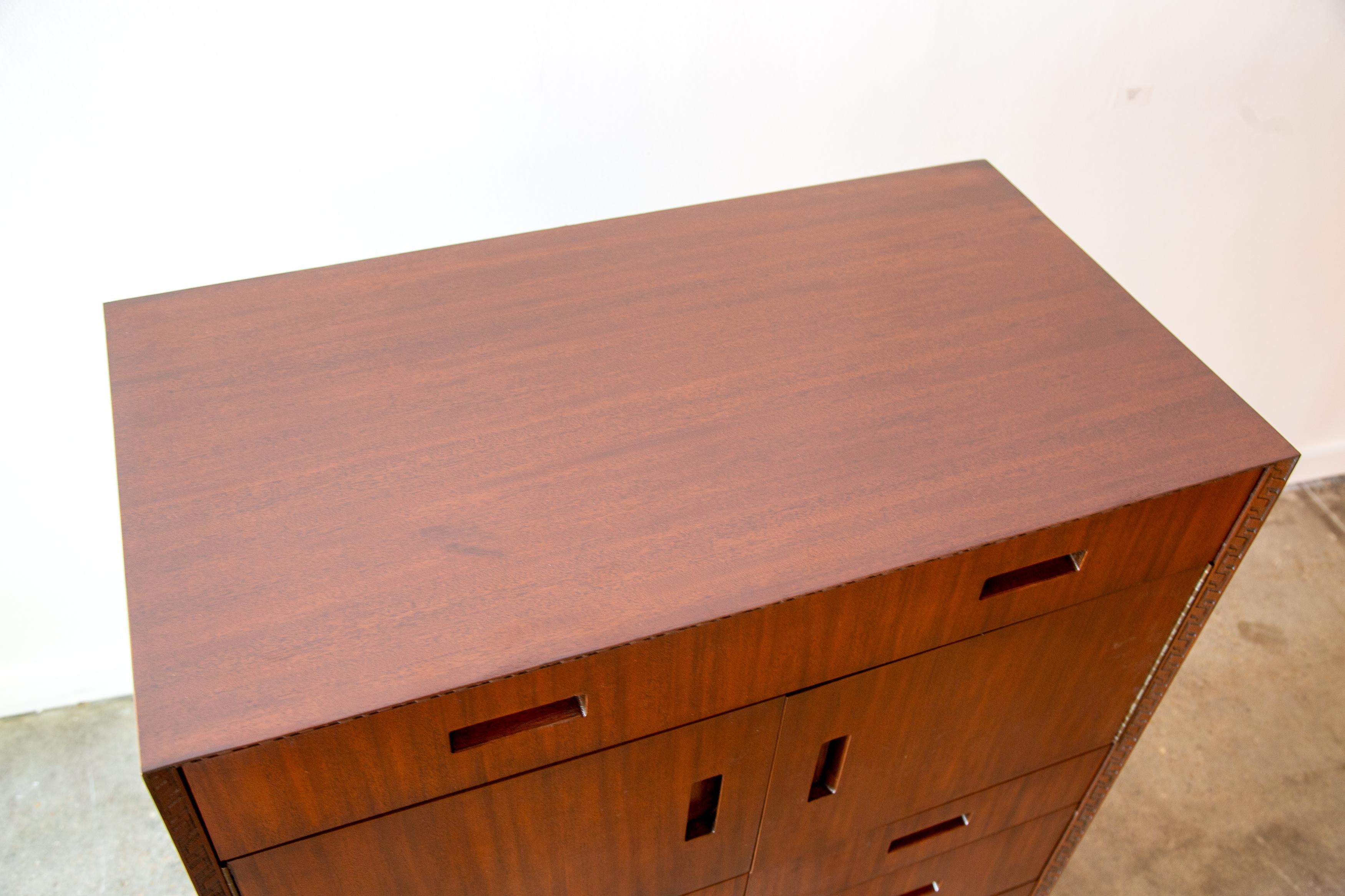 Frank Lloyd Wright Taliesin Chest of Drawers for Heritage Henredon Mahogany 8