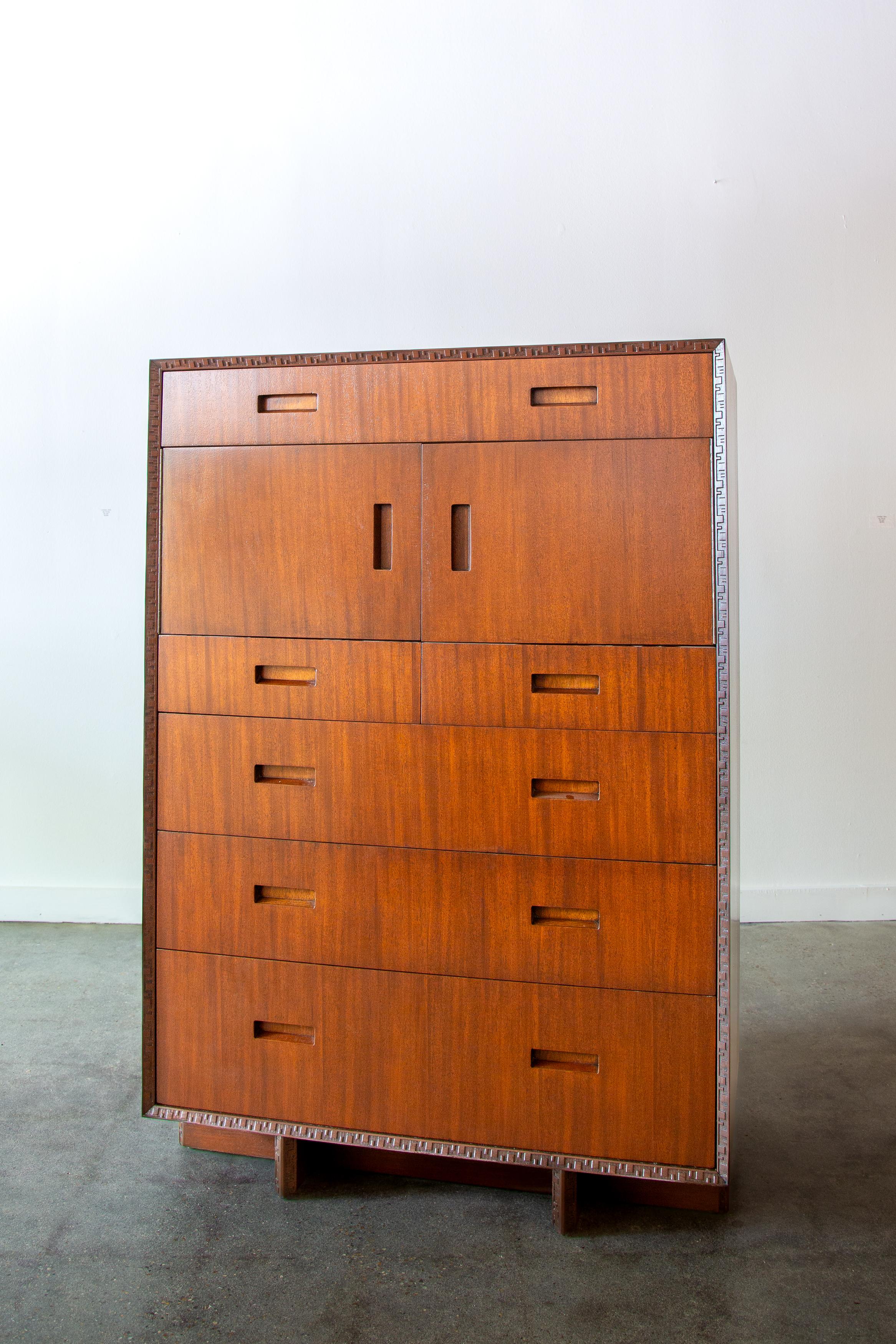 Frank Lloyd Wright Taliesin Chest of Drawers for Heritage Henredon Mahogany 9