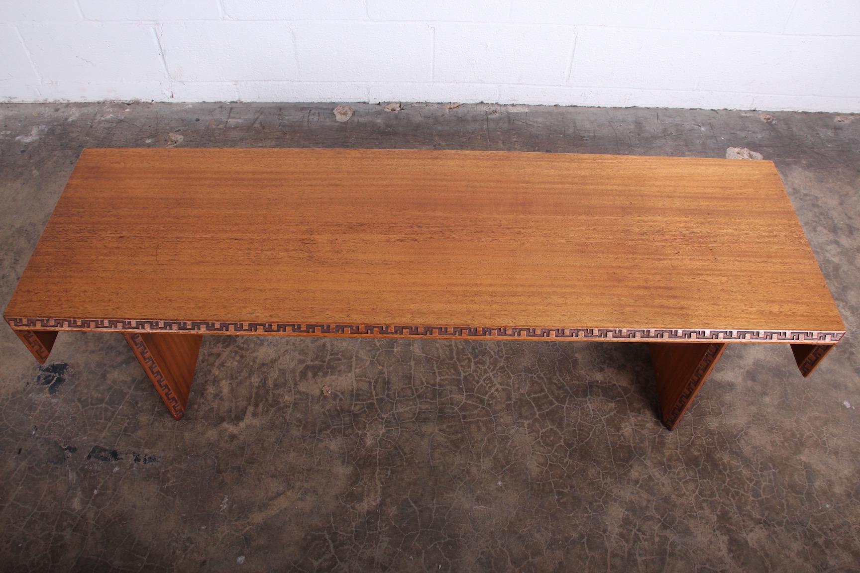 Frank Lloyd Wright 'Taliesin' Coffee Table / Bench 6