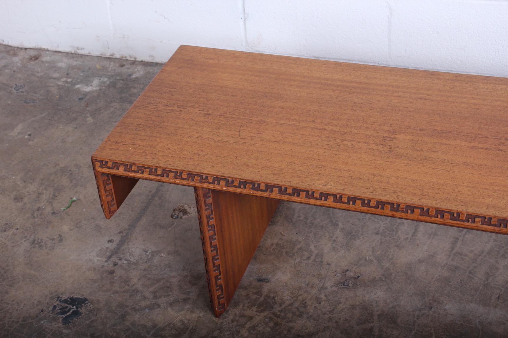 Frank Lloyd Wright 'Taliesin' Coffee Table / Bench In Good Condition In Dallas, TX