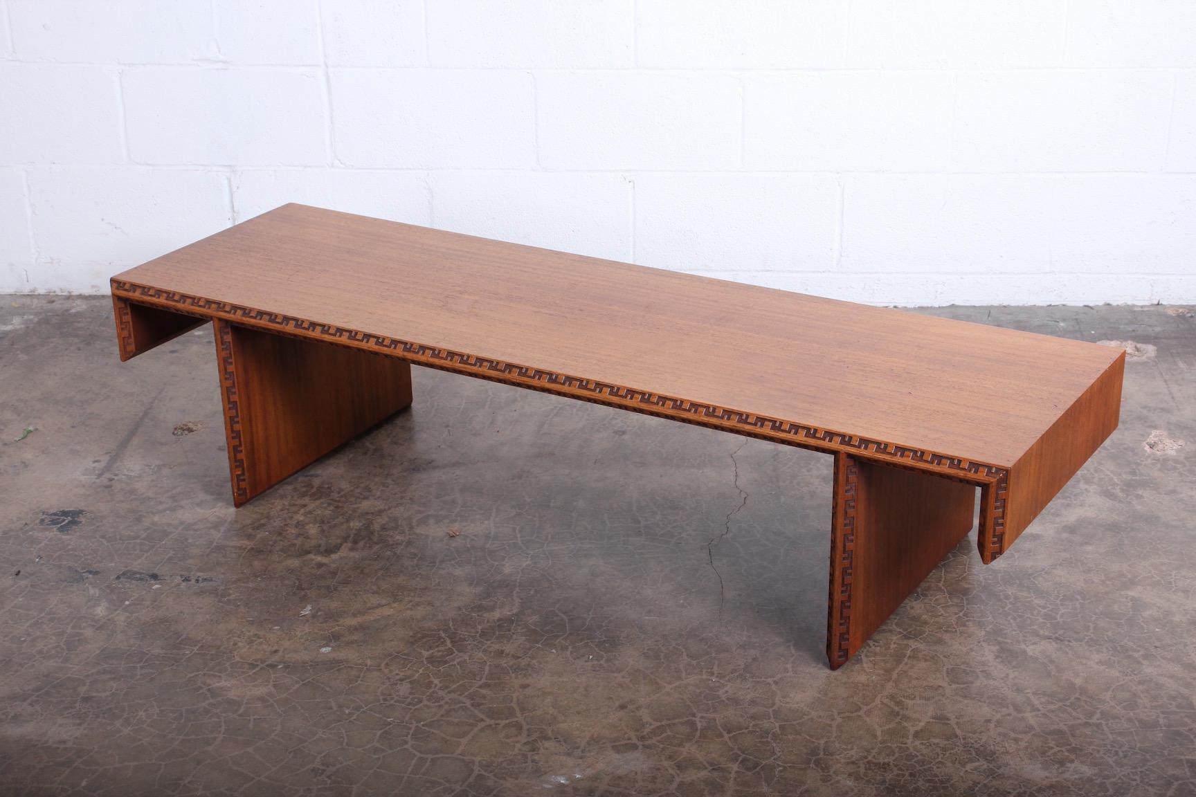 Mid-20th Century Frank Lloyd Wright 'Taliesin' Coffee Table / Bench