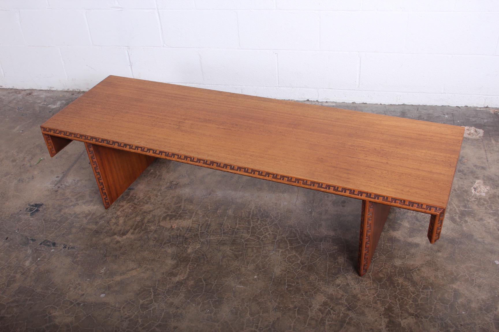 Frank Lloyd Wright 'Taliesin' Coffee Table / Bench 4