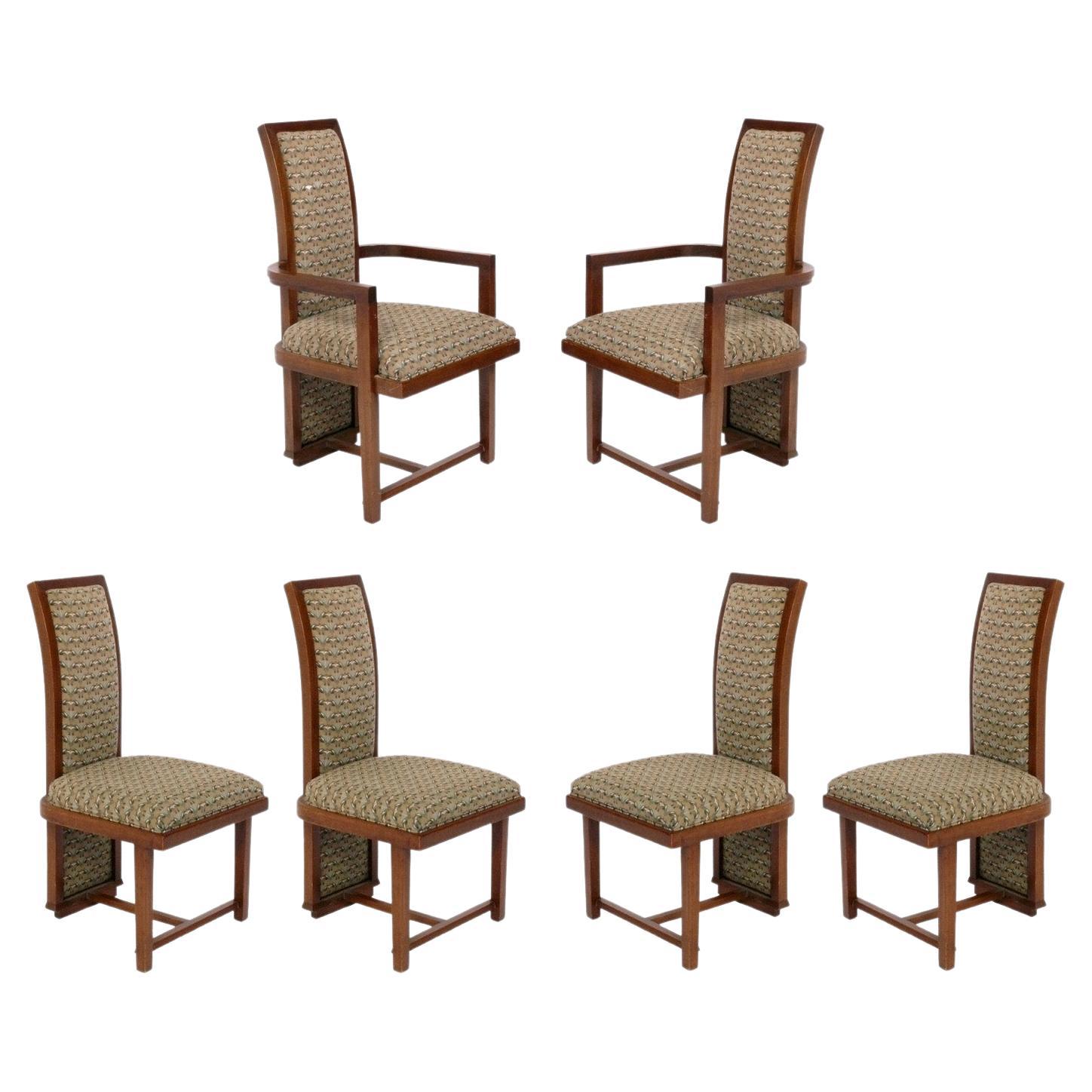 Frank Lloyd Wright Taliesin Dining Chairs for Henredon Arts & Crafts Mission