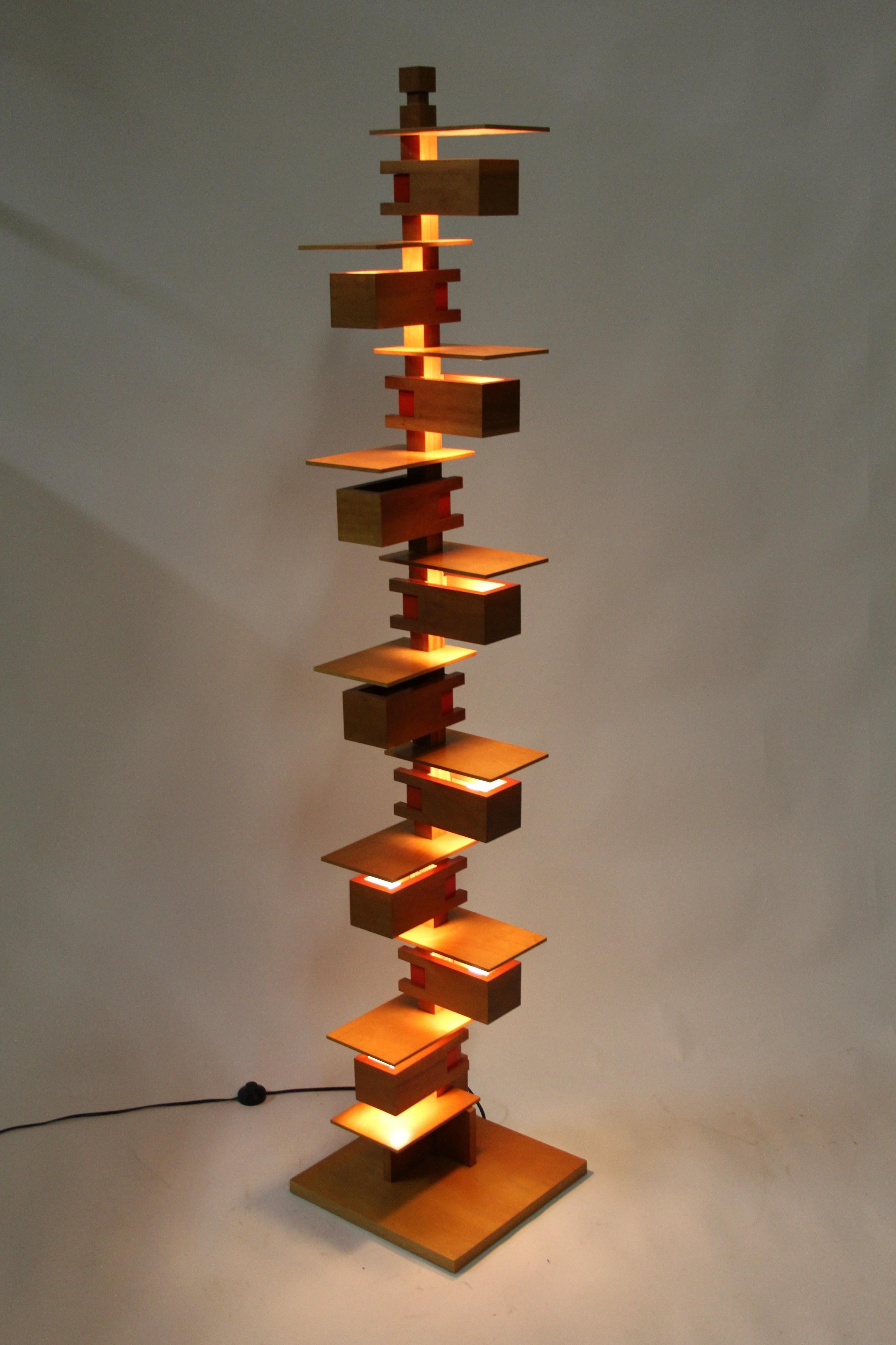 Frank Lloyd Wright Taliesin Floor Lamp in Cherry by Yamagiwa Frank Lloyd Wright Taliesin Floor Lamp in Cherry by Yamagiwa