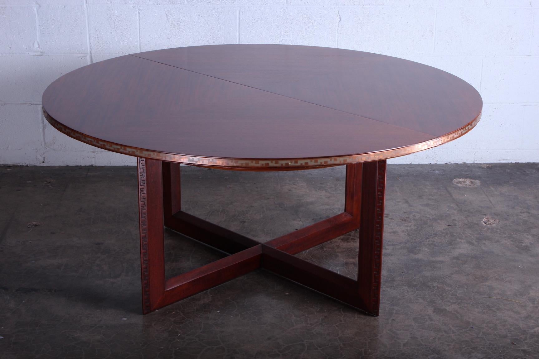 Frank Lloyd Wright Taliesin Game Table with Leaf 4