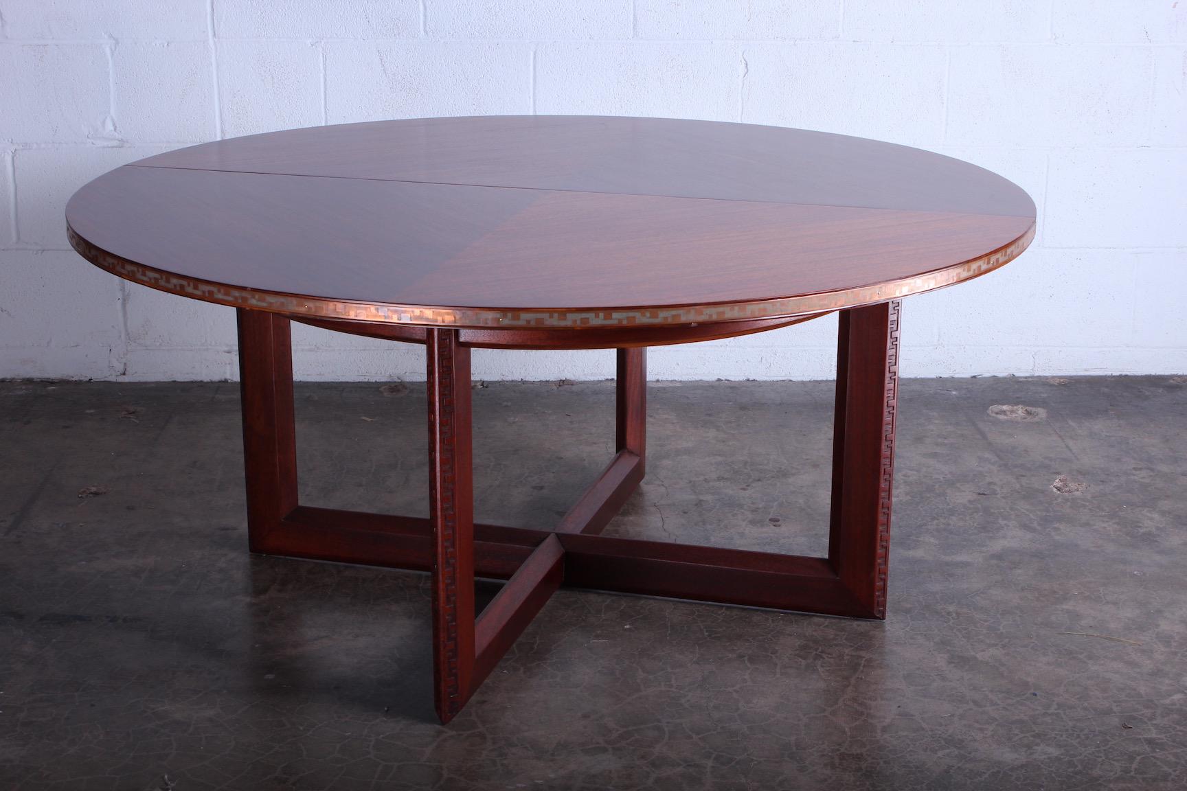 Frank Lloyd Wright Taliesin Game Table with Leaf 6