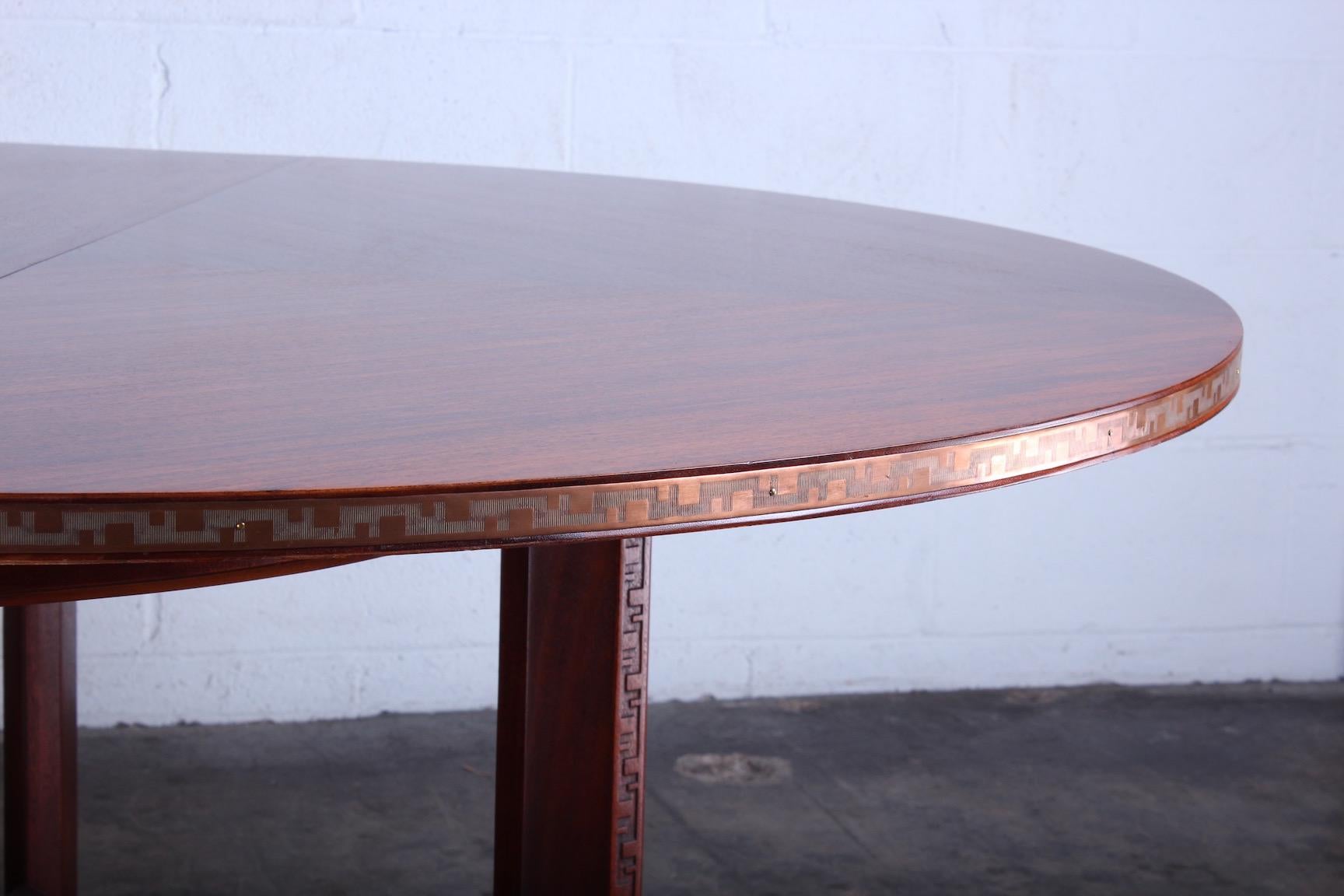 Mahogany Frank Lloyd Wright Taliesin Game Table with Leaf