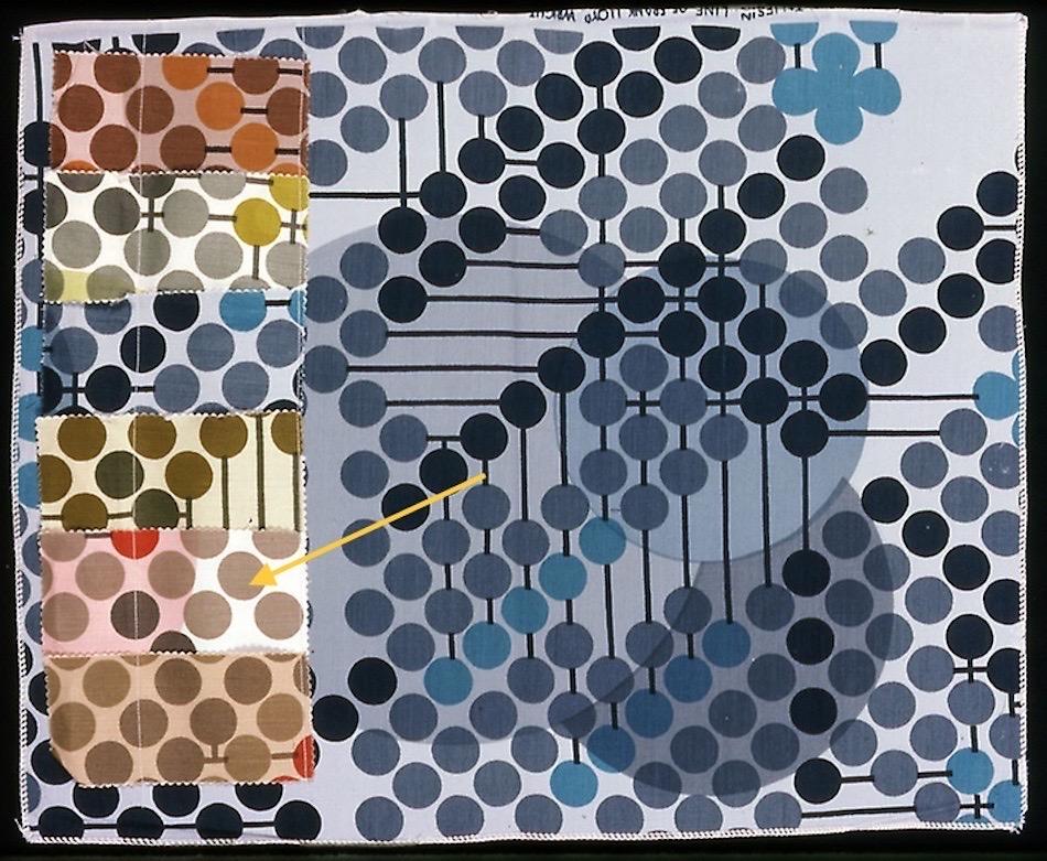 Frank Lloyd Wright Taliesin Large Linen Textile Swatch 1955 Signed, Schumacher 3