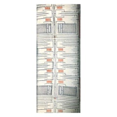 Frank Lloyd Wright Taliesin Muestrario Textil Lino 1955 Diseño 105 Schumacher, Rojo