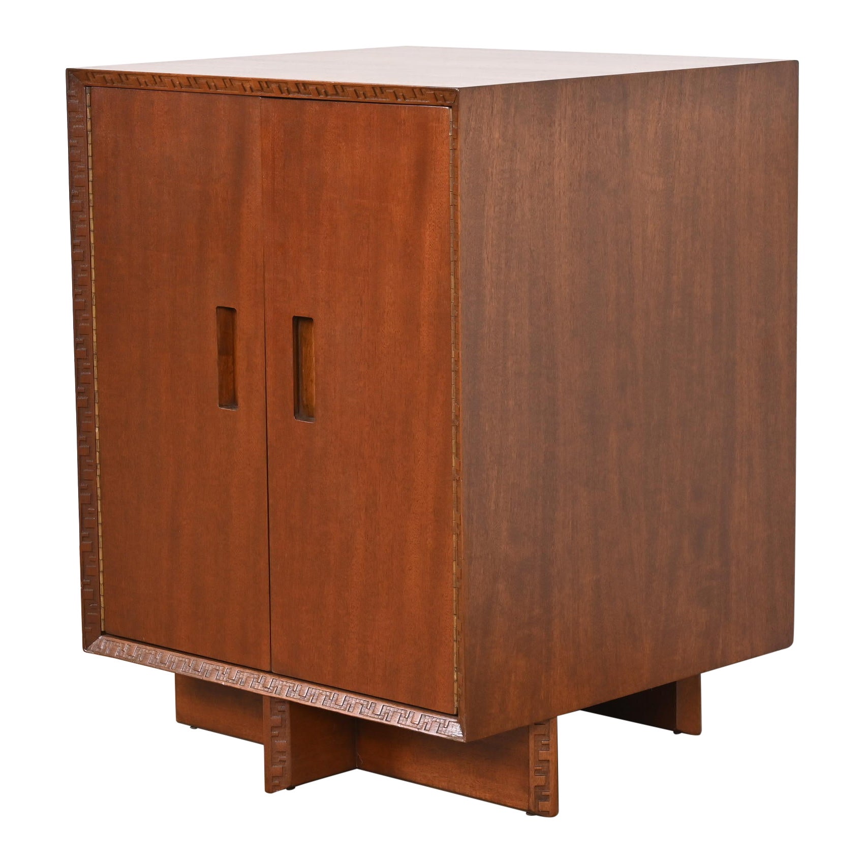 Frank Lloyd Wright Taliesin Mahogany Cabinet, Newly Restored