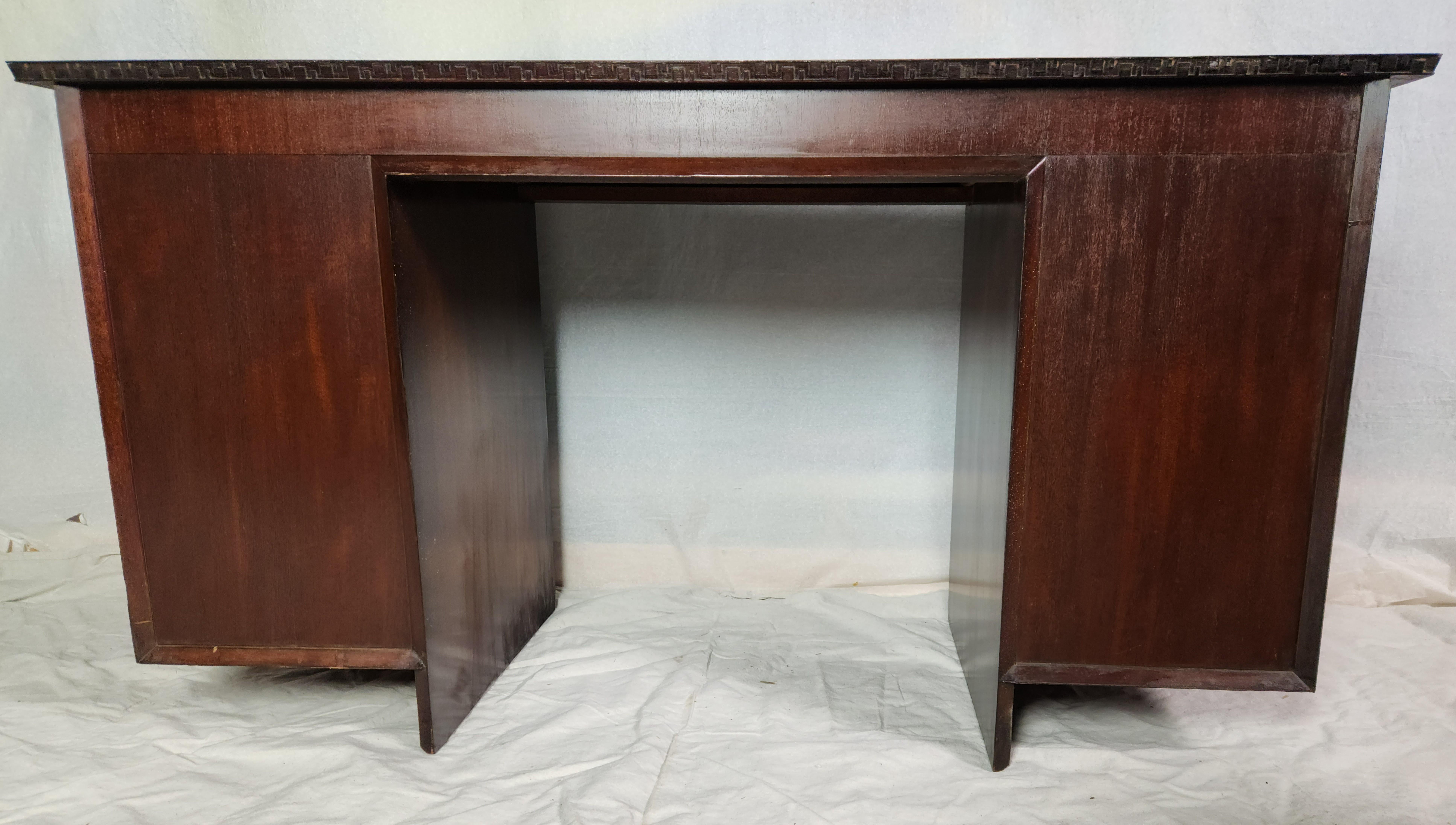 Frank Lloyd Wright Taliesin Mahogany Desk +Typing Table Heritage Henredon, 1955 For Sale 5