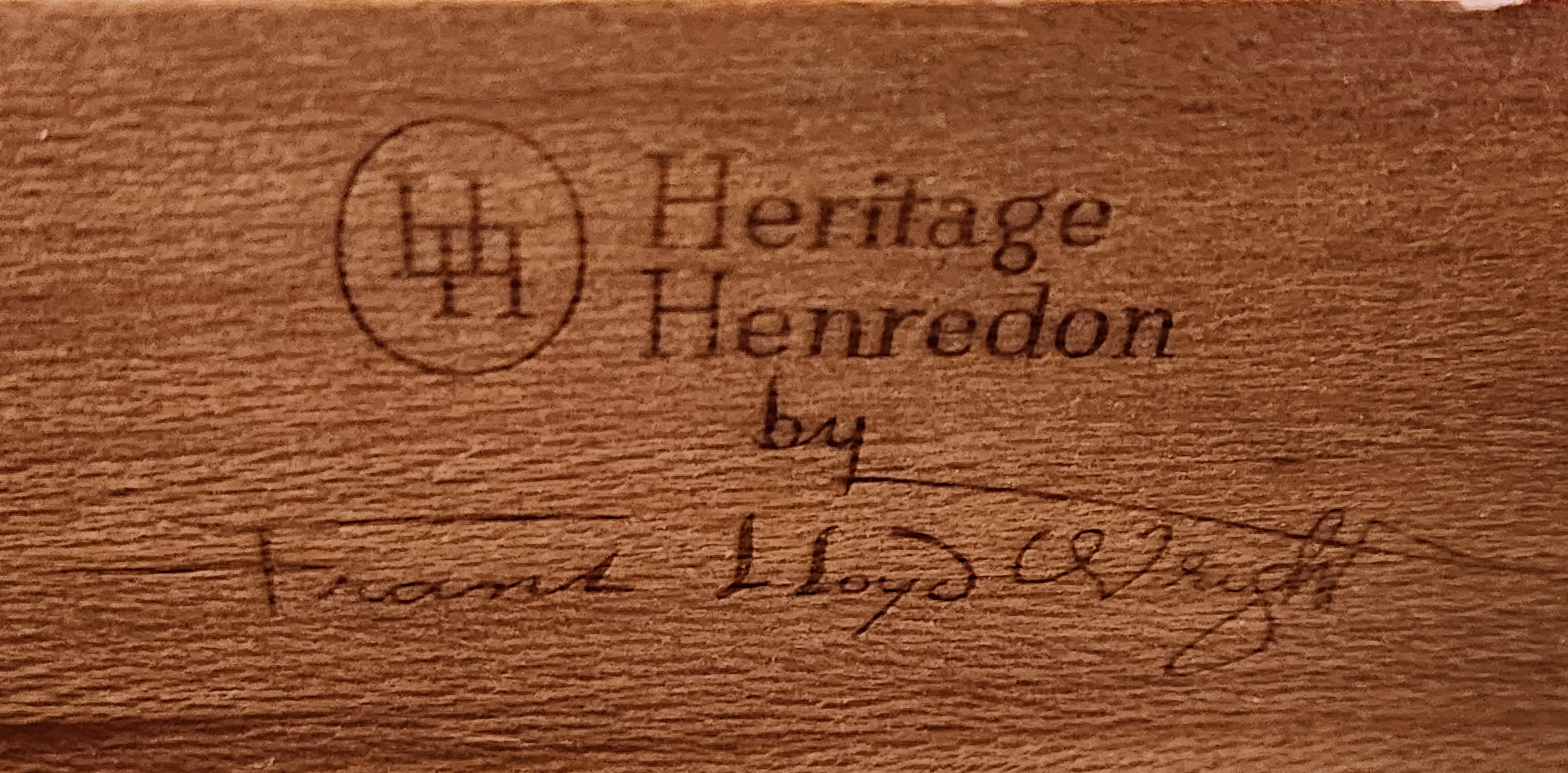 Frank Lloyd Wright Taliesin Mahagoni-Schreibtisch +Typing-Tisch Heritage Henredon, 1955 im Angebot 11