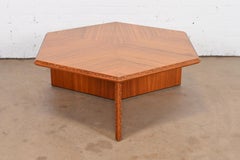 Frank Lloyd Wright Taliesin Mahogany Hexagonal Coffee Table, 1955