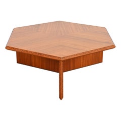 Frank Lloyd Wright Taliesin Mahogany Hexagonal Coffee Table, 1955