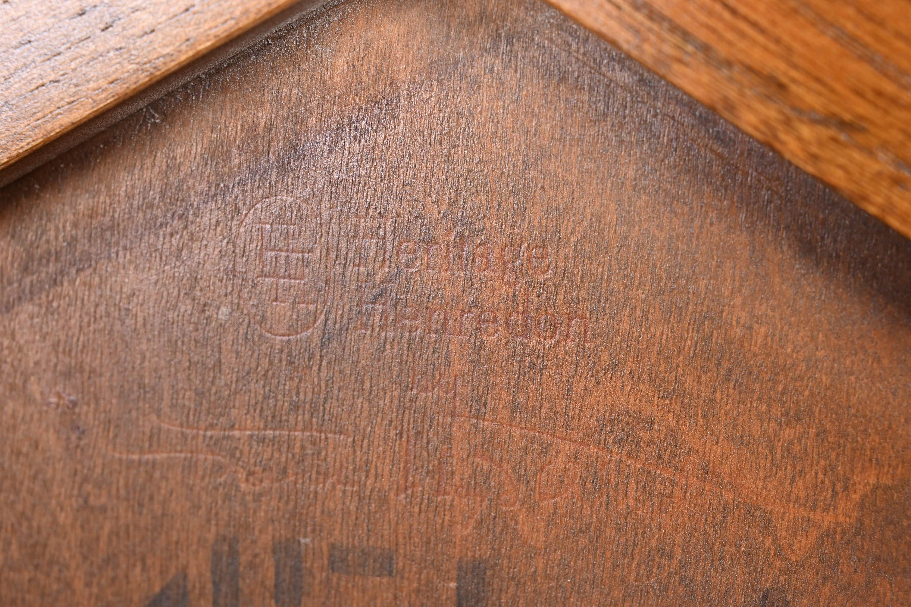 Frank Lloyd Wright Taliesin Mahogany Hexagonal Side Table 10