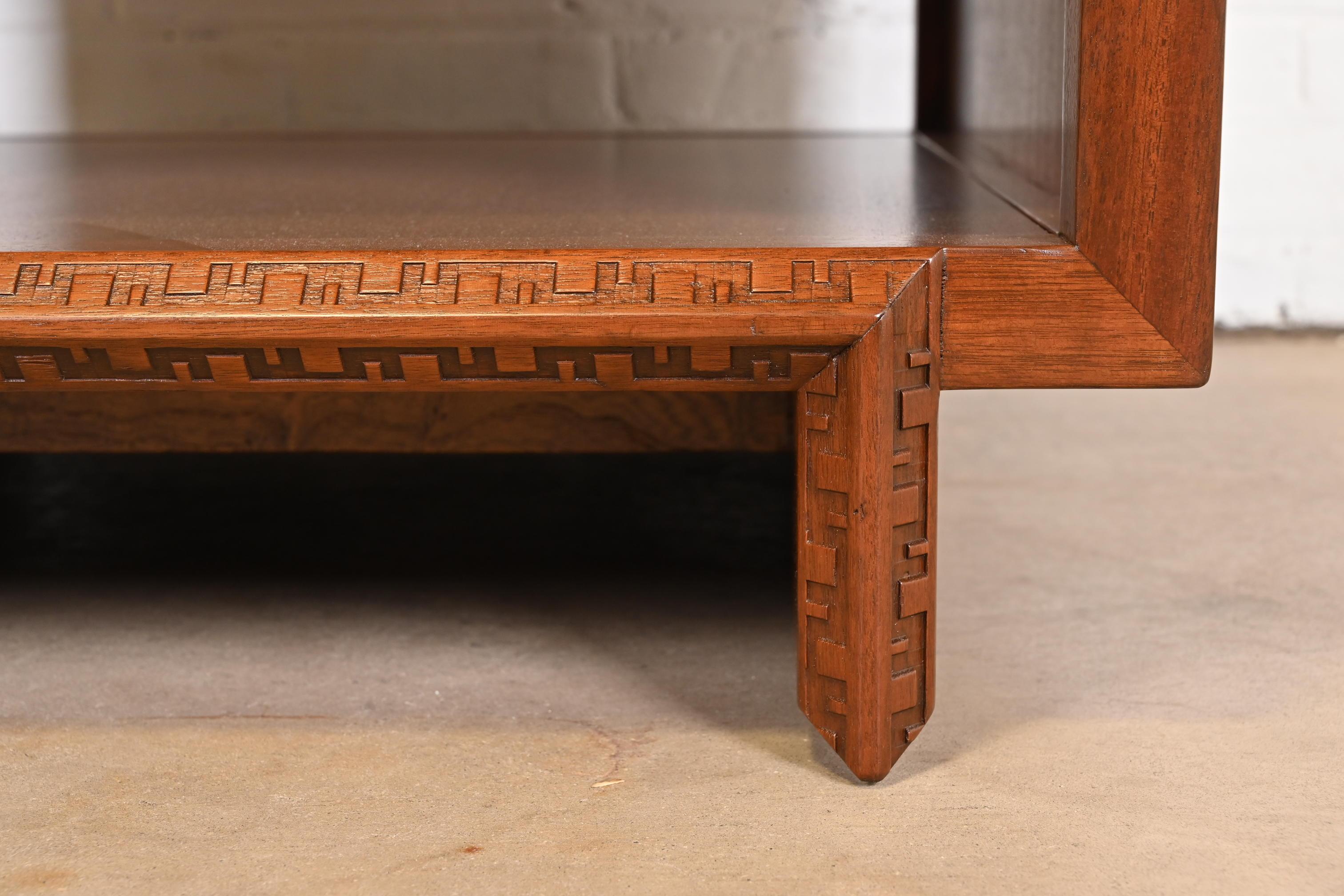 Frank Lloyd Wright Taliesin Mahogany Nightstand or Side Table, Newly Restored 9