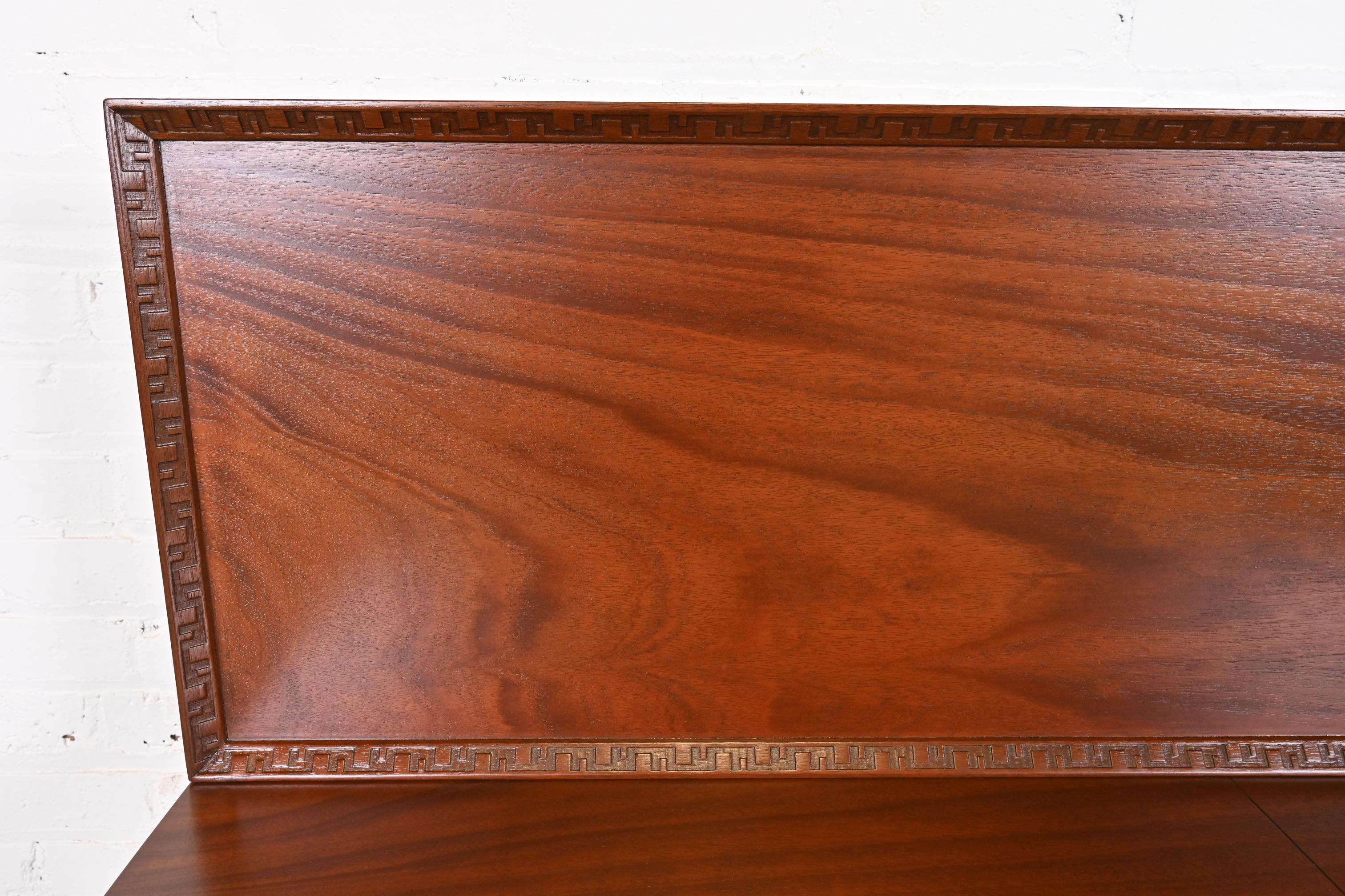 Frank Lloyd Wright Taliesin Mahogany Sideboard Credenza, Newly Restored For Sale 3