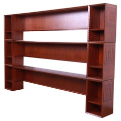 Frank Lloyd Wright Taliesin Mahogany Stacking Etagere or Wall Unit, 1950s