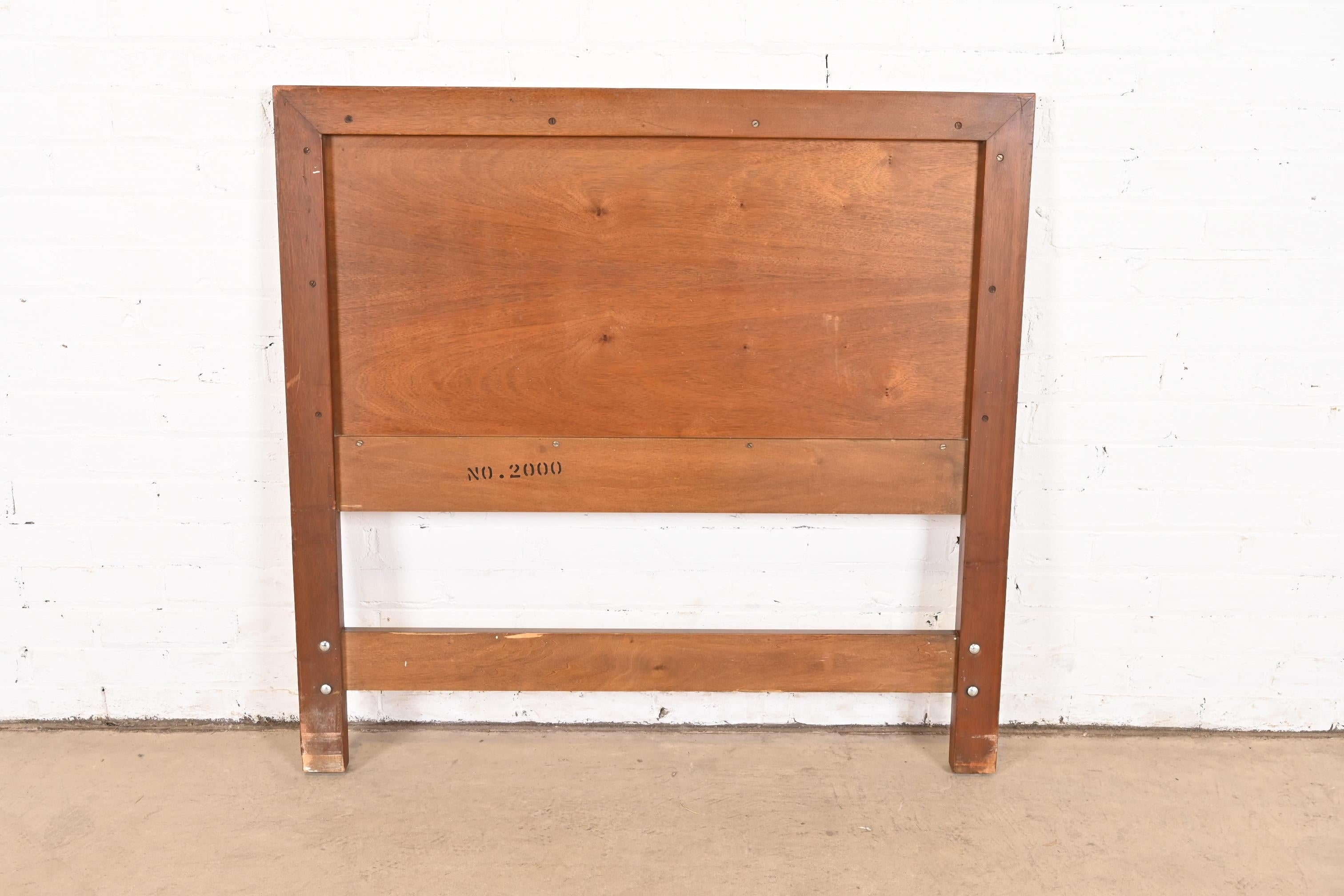 Frank Lloyd Wright Taliesin Mahogany Twin Headboard, 1950s For Sale 4