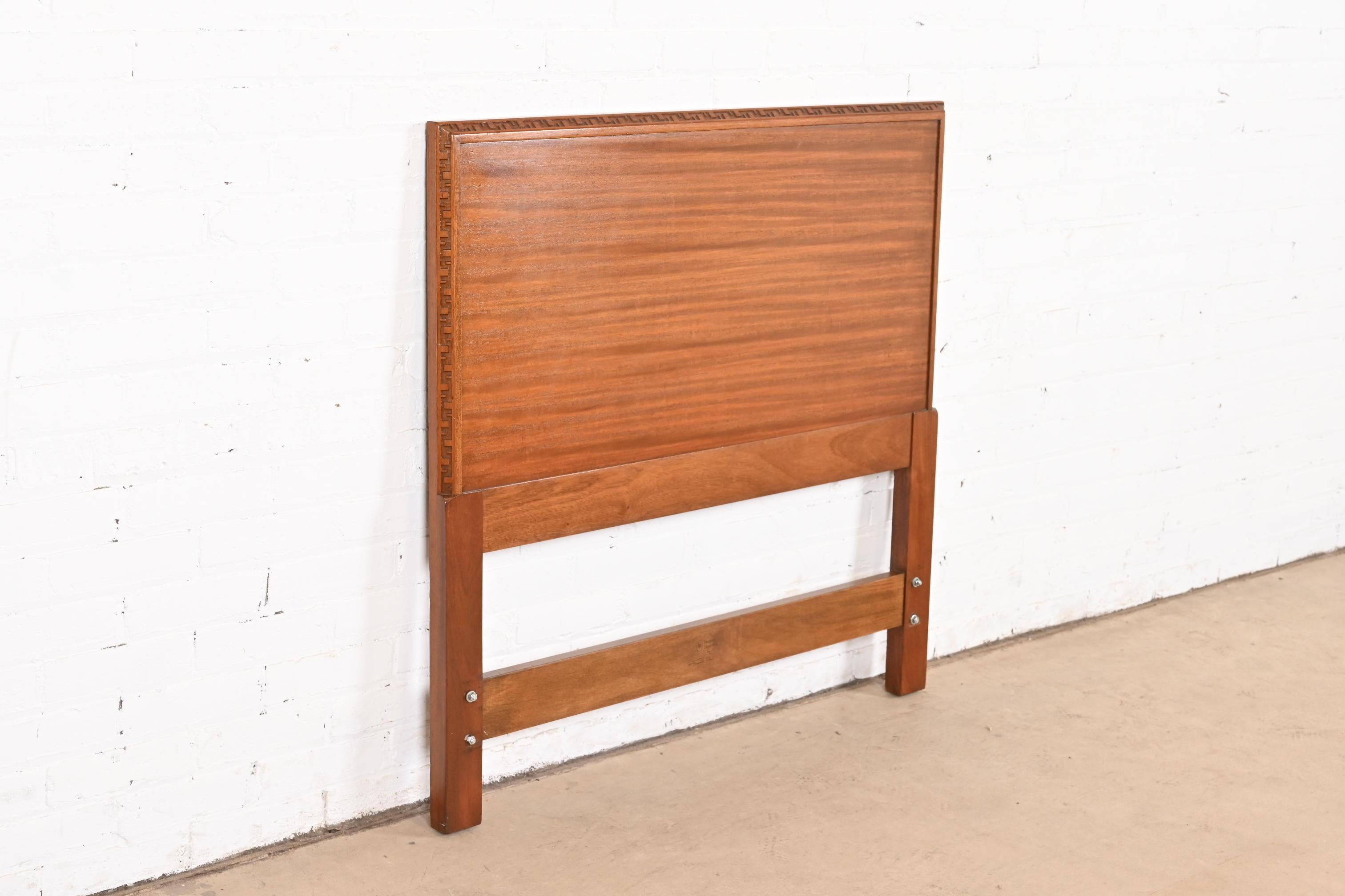 Mid-20th Century Frank Lloyd Wright Taliesin Mahogany Twin Headboard, 1950s For Sale
