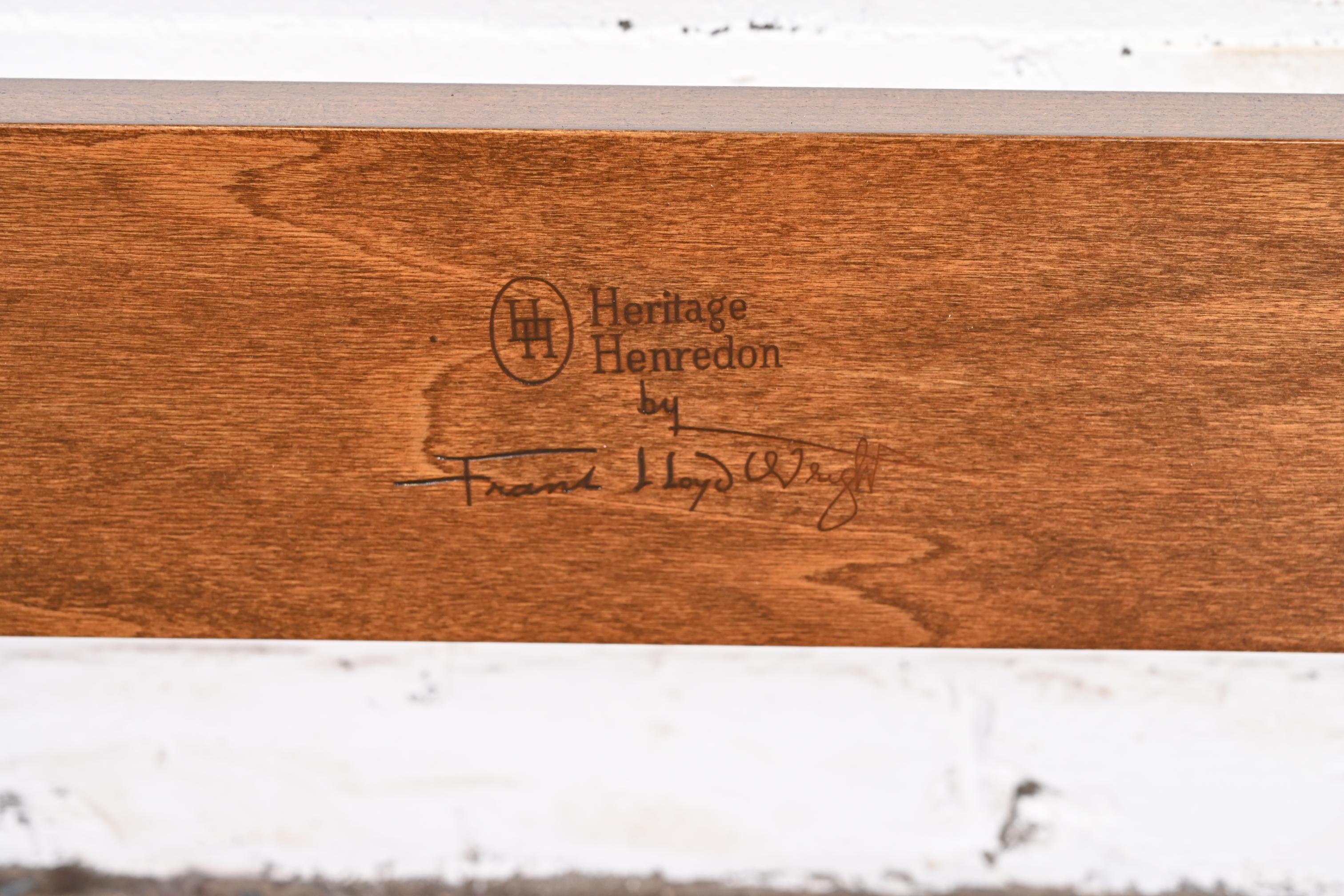 Frank Lloyd Wright Taliesin Mahogany Twin Headboard, Newly Restored For Sale 2