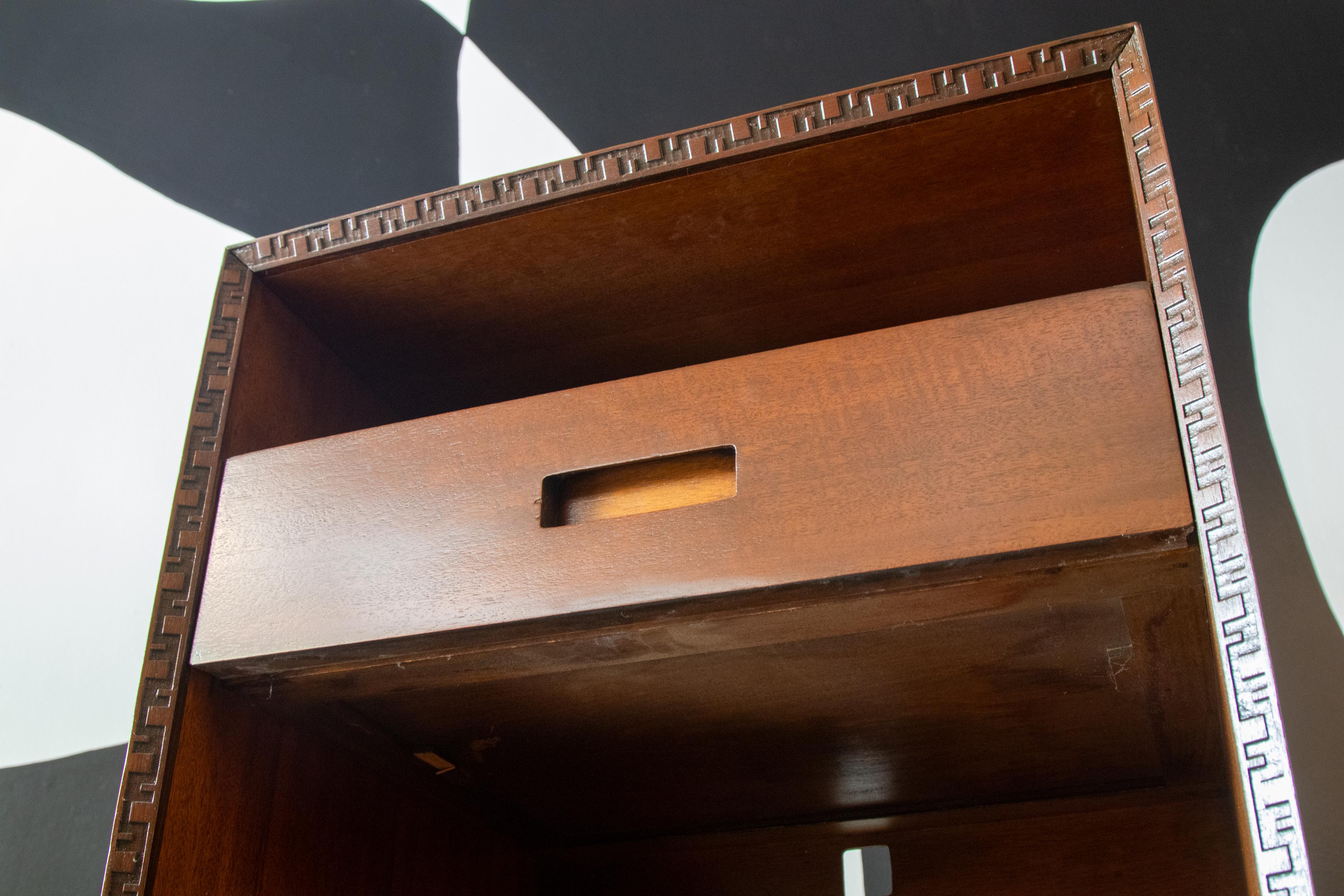 Frank Lloyd Wright Taliesin Nightstand End Table for Heritage Henredon Mahogany 1