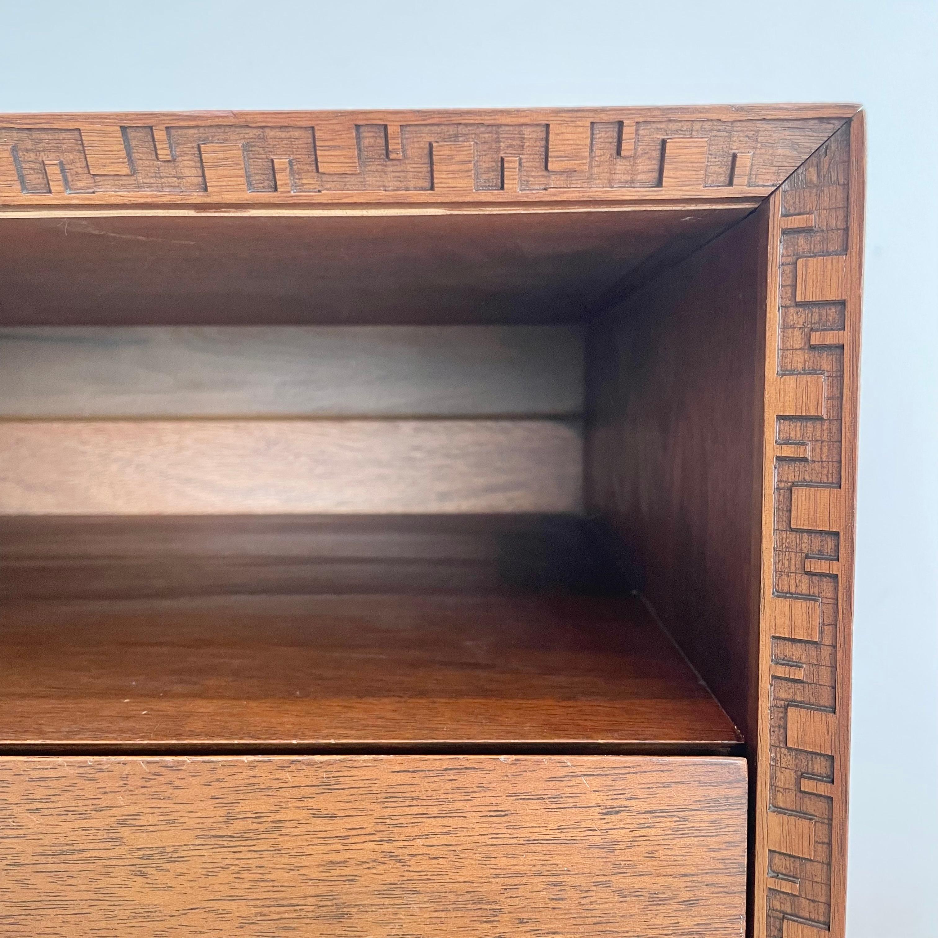 Frank Lloyd Wright “Taliesin” Nightstand/Side Table for Heritage-Henredon, 1955 For Sale 7