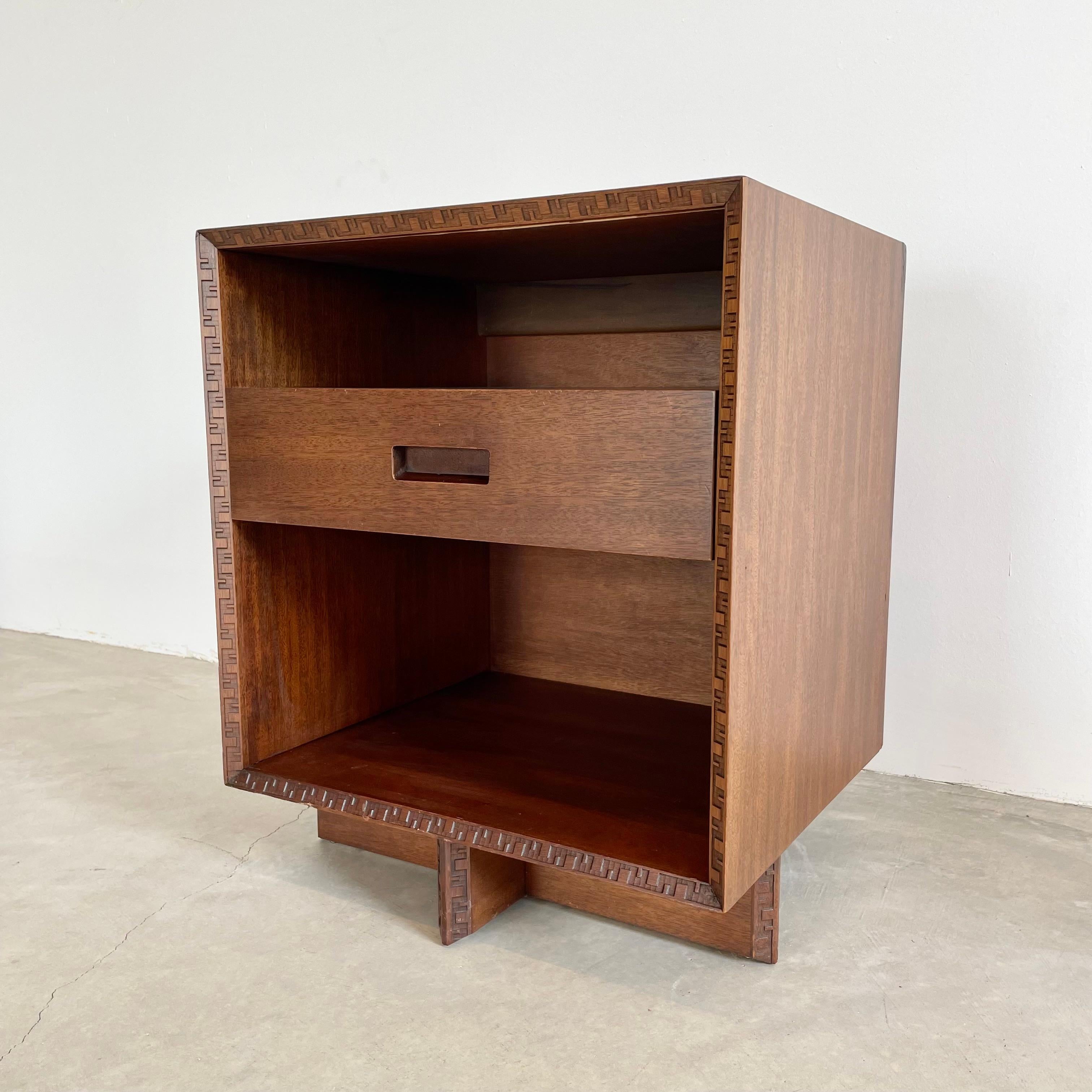 American Frank Lloyd Wright “Taliesin” Nightstand/Side Table for Heritage-Henredon, 1955 For Sale
