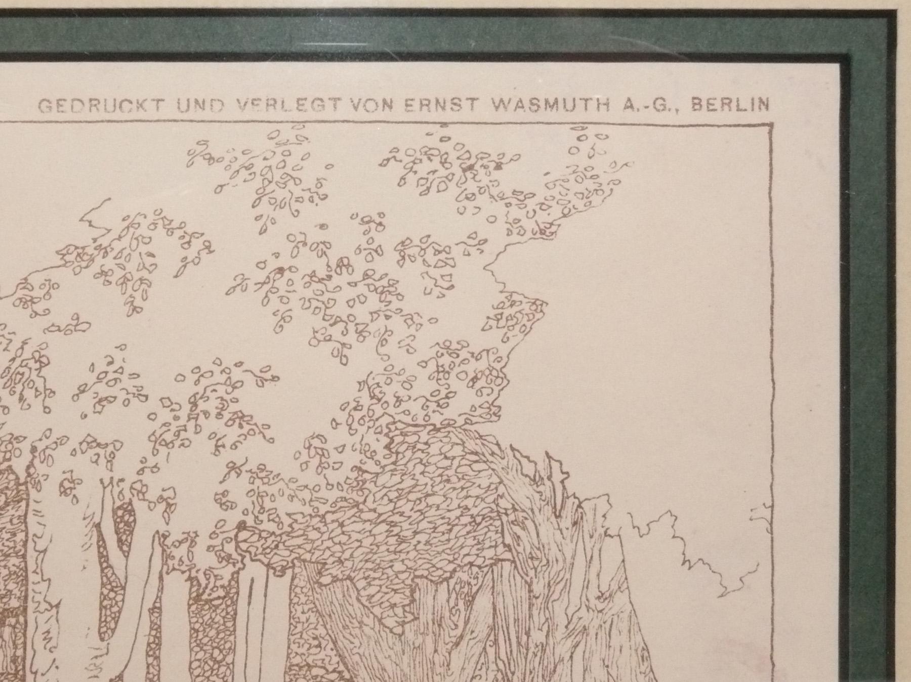 Frank Lloyd Wright Stampa Cheney House Oak Park IL Mission Arts & Crafts In condizioni buone in vendita a Atlanta, GA