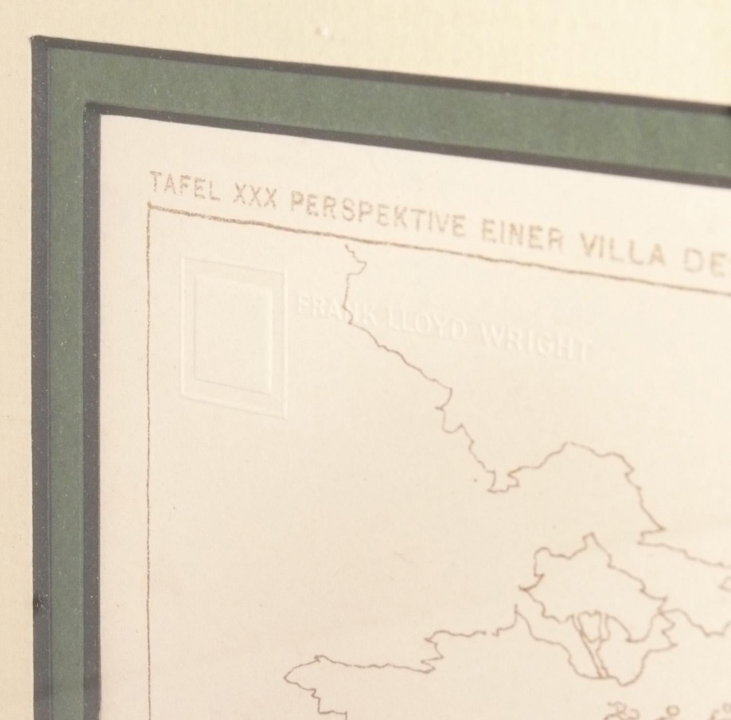 XXI secolo e contemporaneo Frank Lloyd Wright Stampa Cheney House Oak Park IL Mission Arts & Crafts in vendita