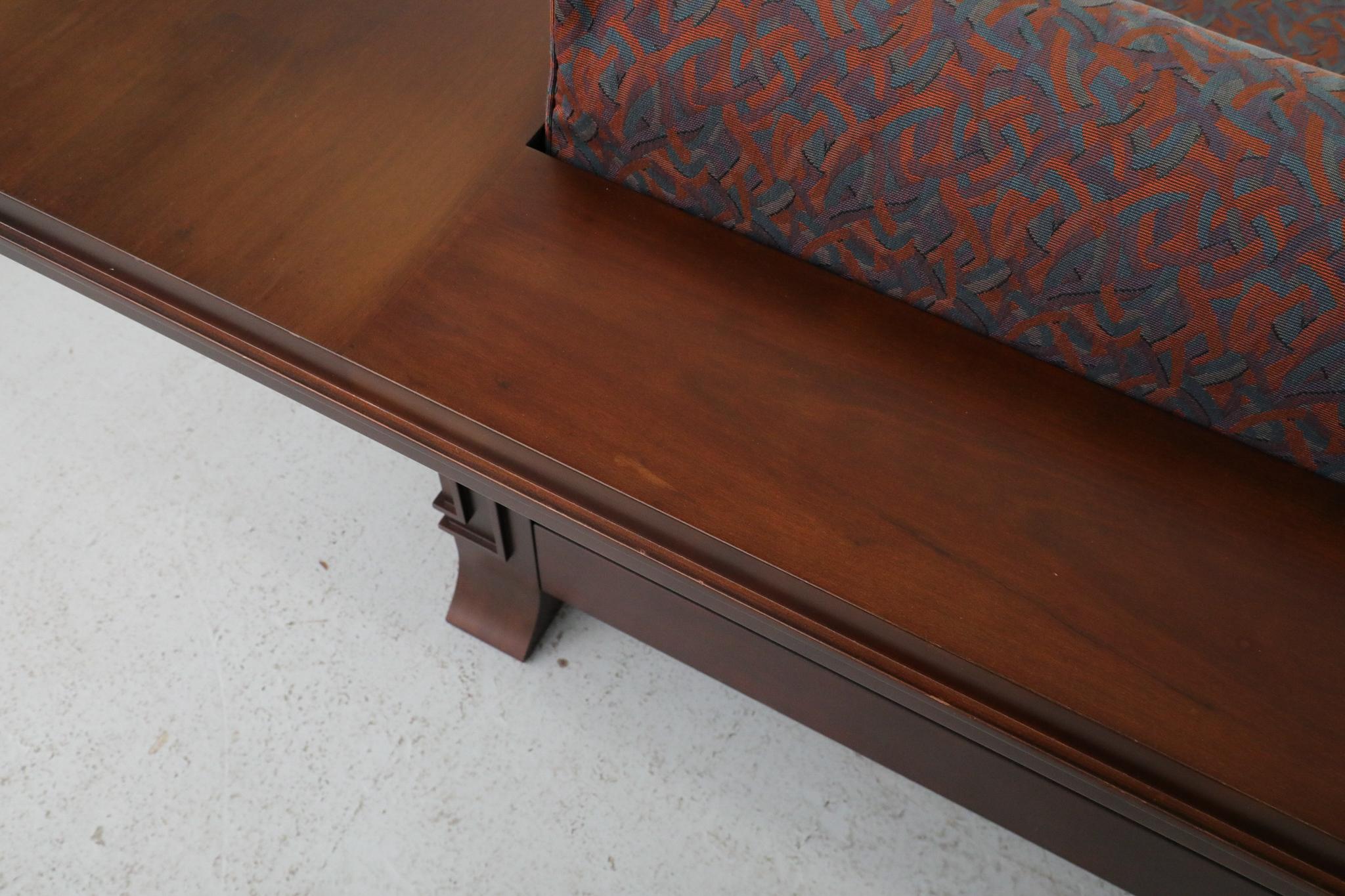 Divano Robie 3 di Frank Loyd Wright in ciliegio tinto noce di Cassina, 1989 in vendita 2