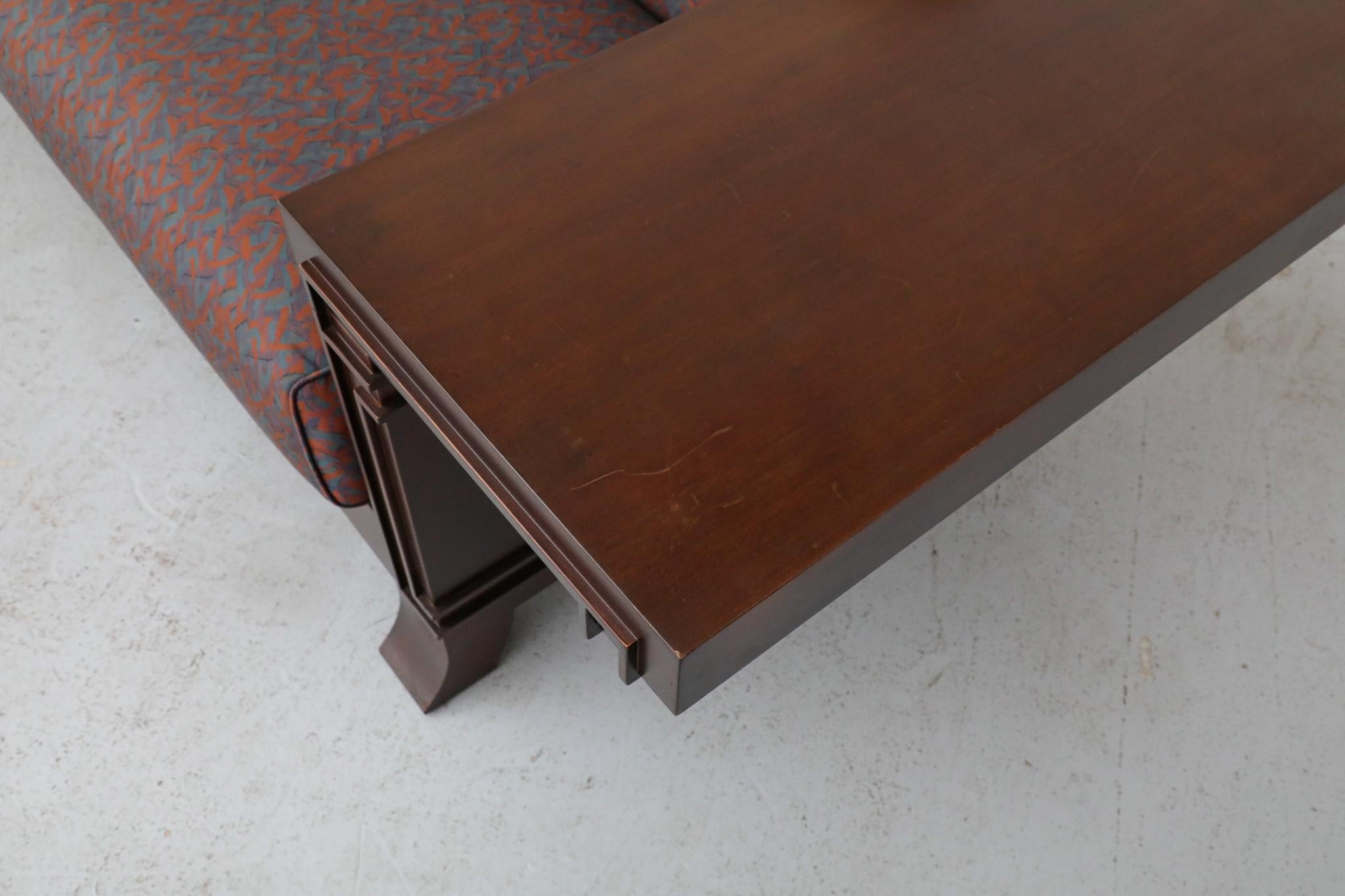 Divano Robie 3 di Frank Loyd Wright in ciliegio tinto noce di Cassina, 1989 in vendita 4