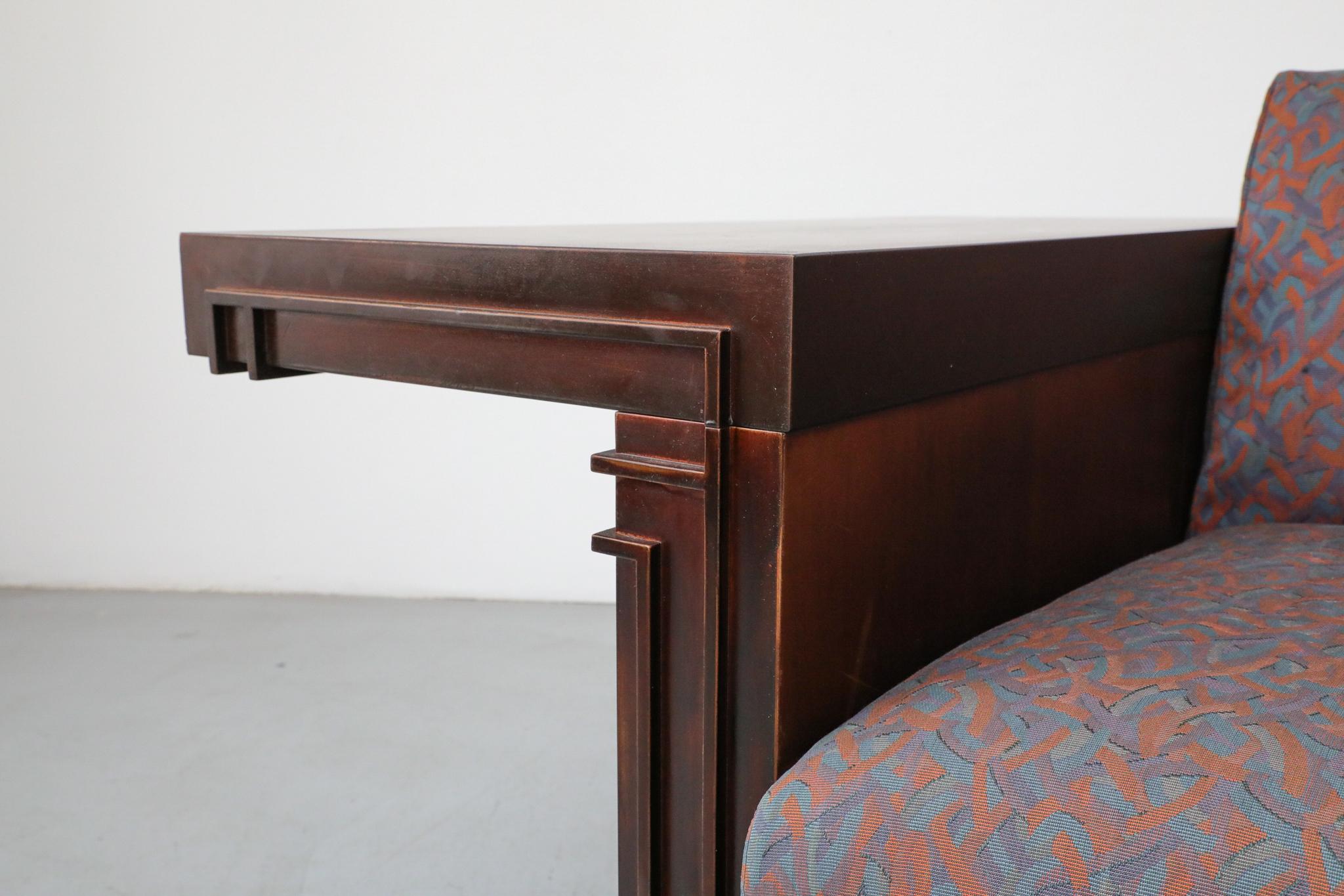 Divano Robie 3 di Frank Loyd Wright in ciliegio tinto noce di Cassina, 1989 in vendita 8