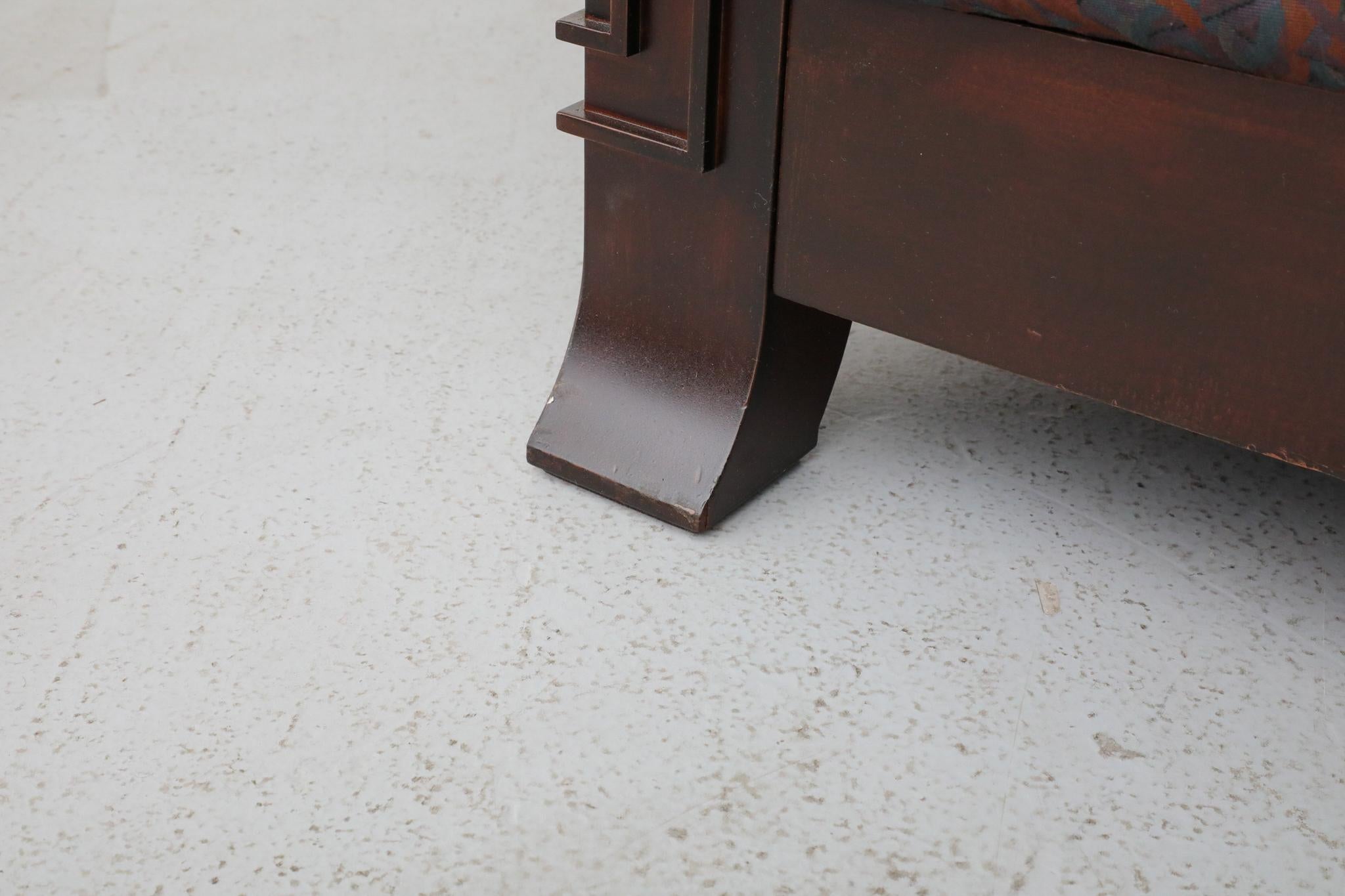 Divano Robie 3 di Frank Loyd Wright in ciliegio tinto noce di Cassina, 1989 in vendita 9