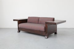 Frank Loyd Wright Robie 3 Sofa in Walnut Stained Cherry by Cassina, 1989