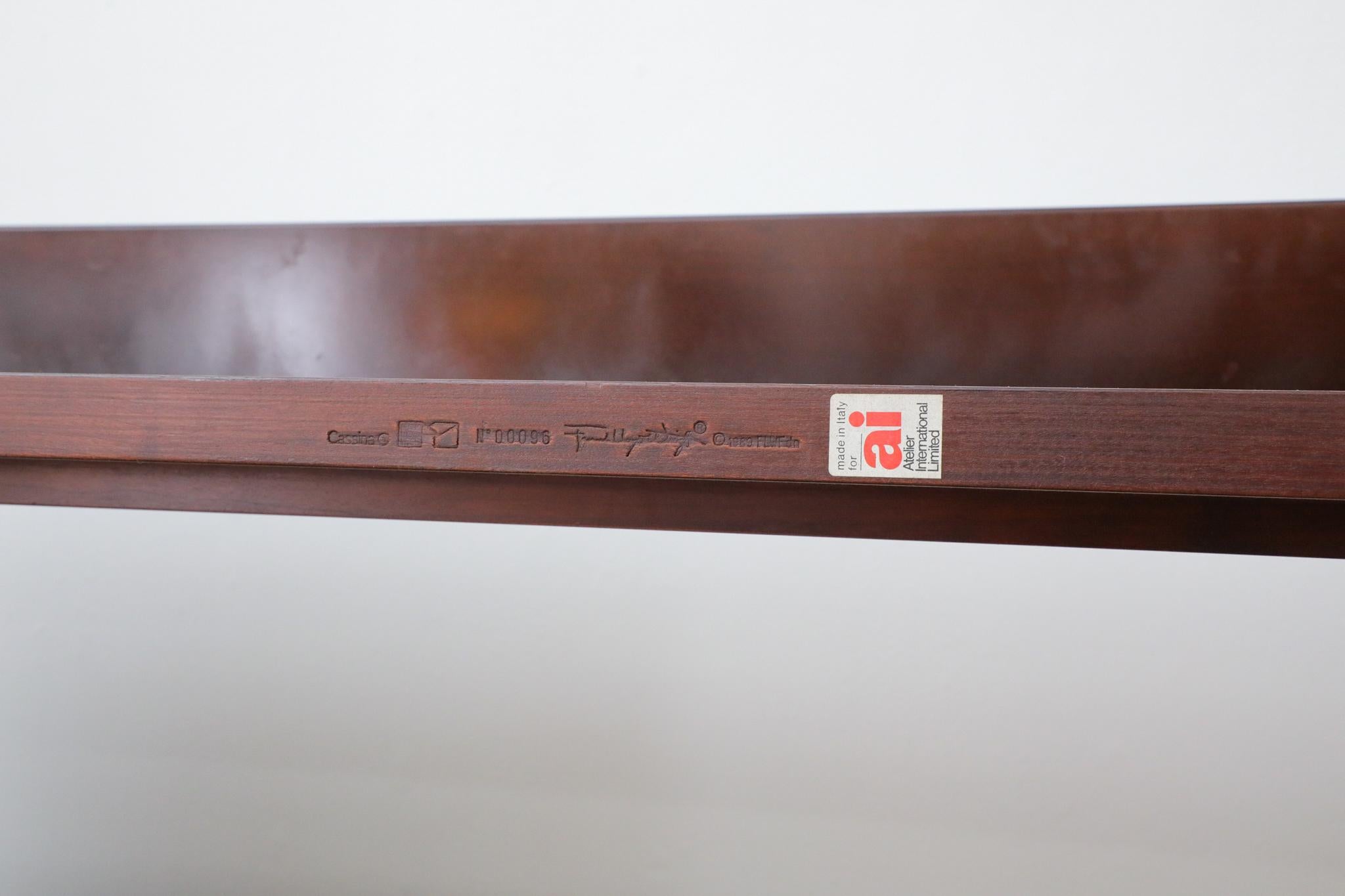 Divano Robie 3 di Frank Loyd Wright in ciliegio tinto noce di Cassina, 1989 in vendita 12