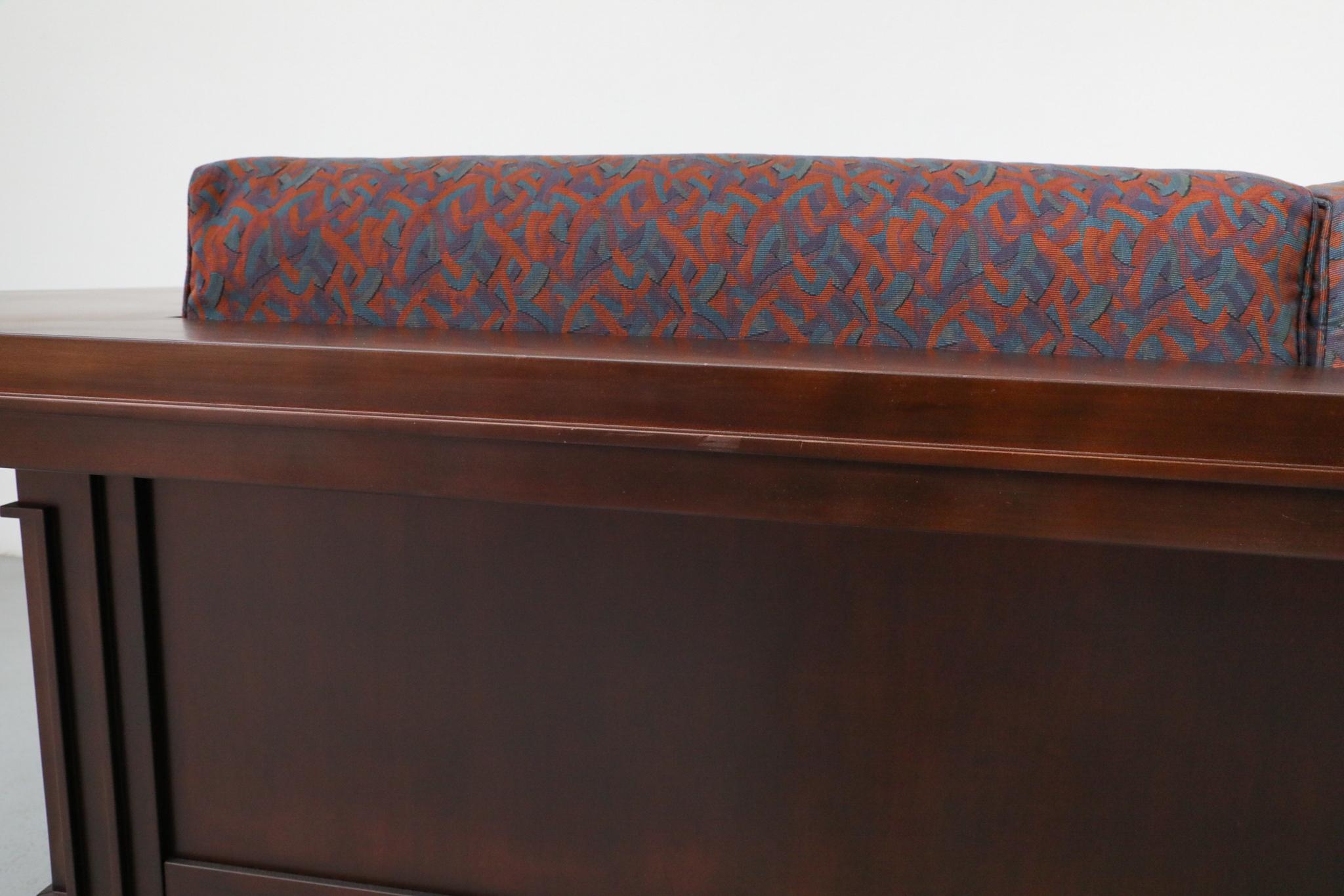 Divano Robie 3 di Frank Loyd Wright in ciliegio tinto noce di Cassina, 1989 in vendita 1