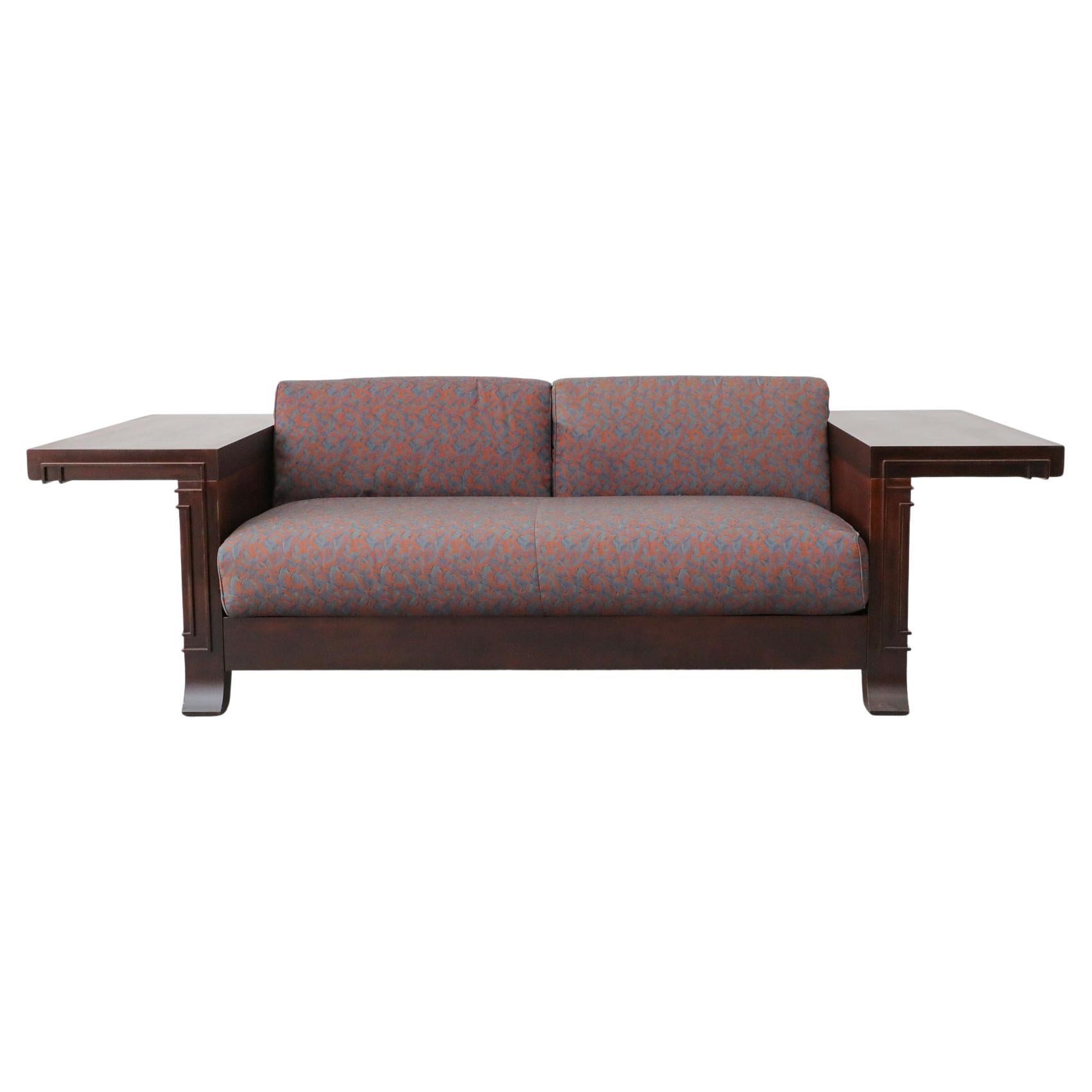 Divano Robie 3 di Frank Loyd Wright in ciliegio tinto noce di Cassina, 1989 in vendita