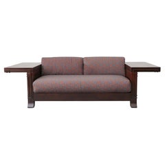 Frank Loyd Wright Robie 3 Sofa in Nussbaum gebeiztem Kirschbaumholz von Cassina, 1989