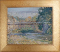 Return to the Stables, Gates Mills, Ohio, Summer Landscape with Bridge & River