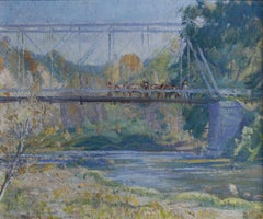 Return to the Stables, Gates Mills, Ohio, Sommerlandschaft mit Bridge & River