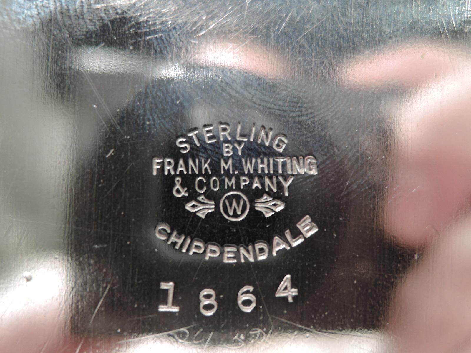 Frank M. Whiting Chippendale Sterling Silver Georgian Piecrust Tray In Good Condition For Sale In New York, NY
