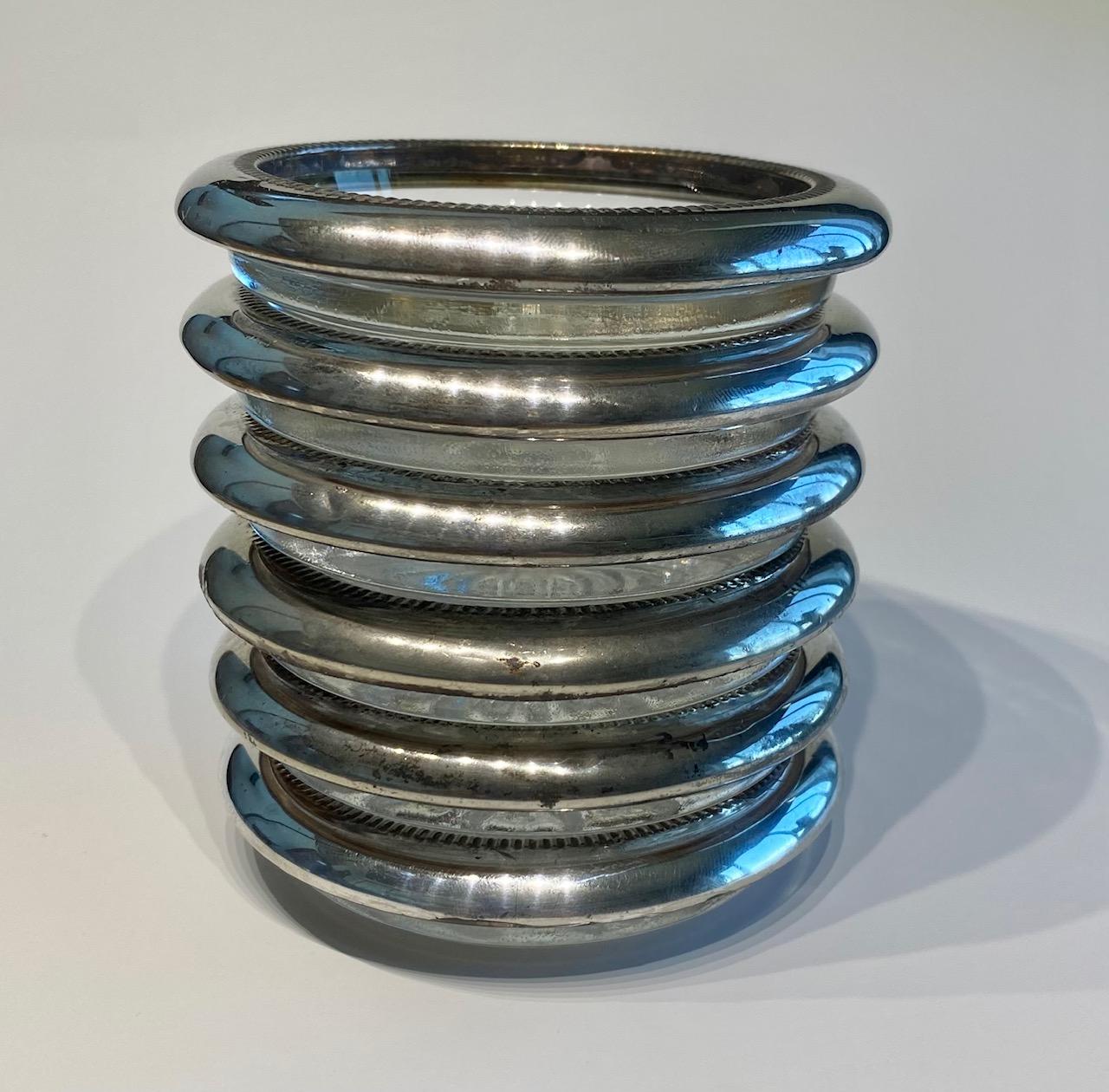 silver plated coasters