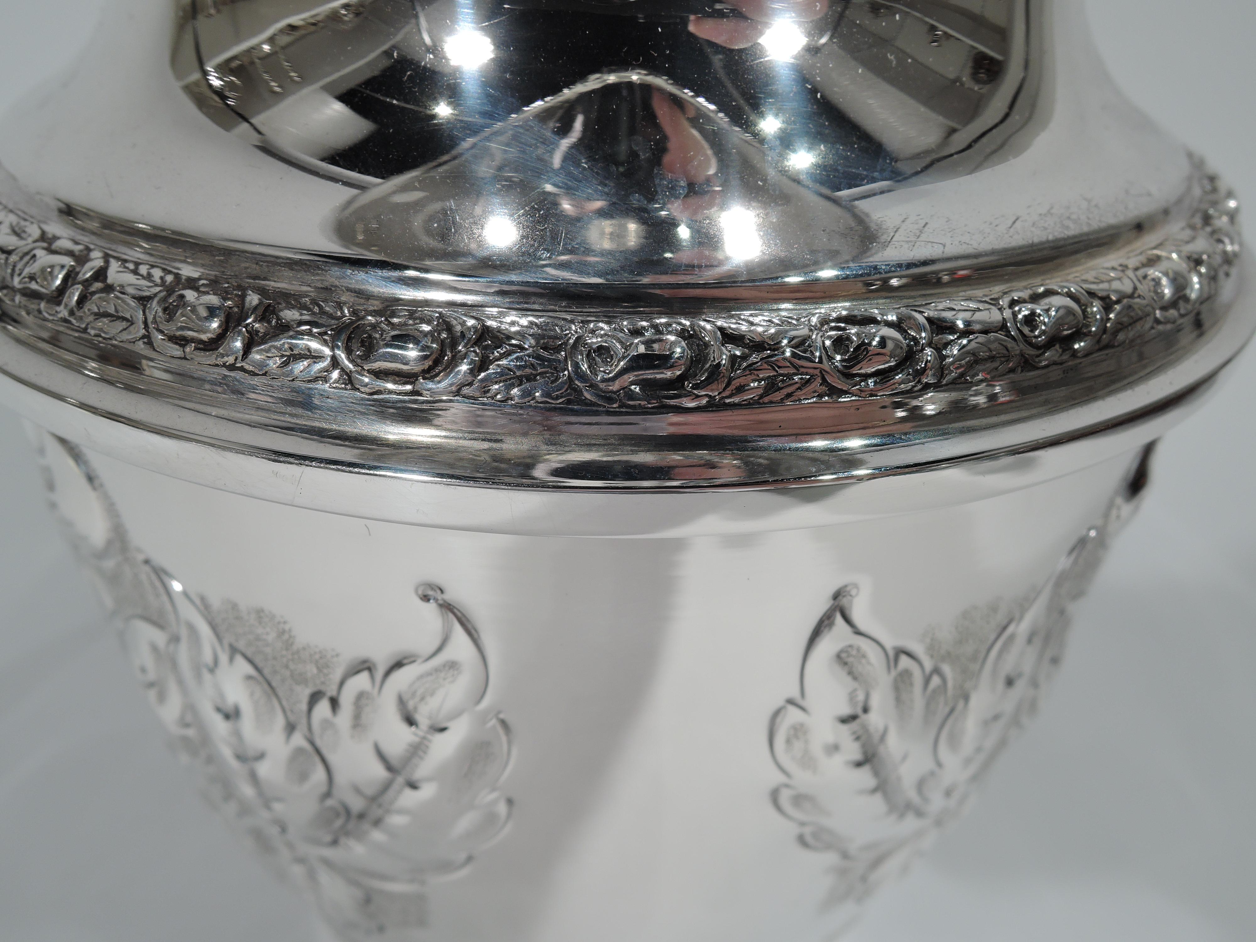 20th Century Frank M. Whiting Talisman Rose Sterling Silver Water Pitcher